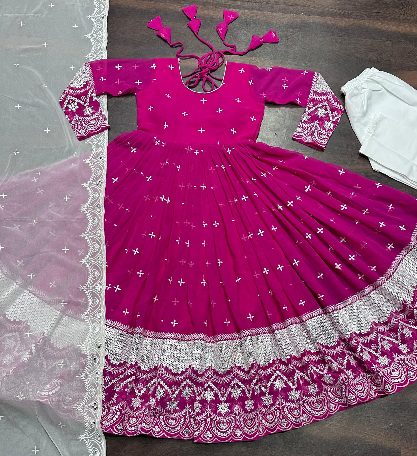 Designer Anarkali Suit Is Luxury Clothing Considered To Be High Quality Made By Thread-Sequins Embroidery