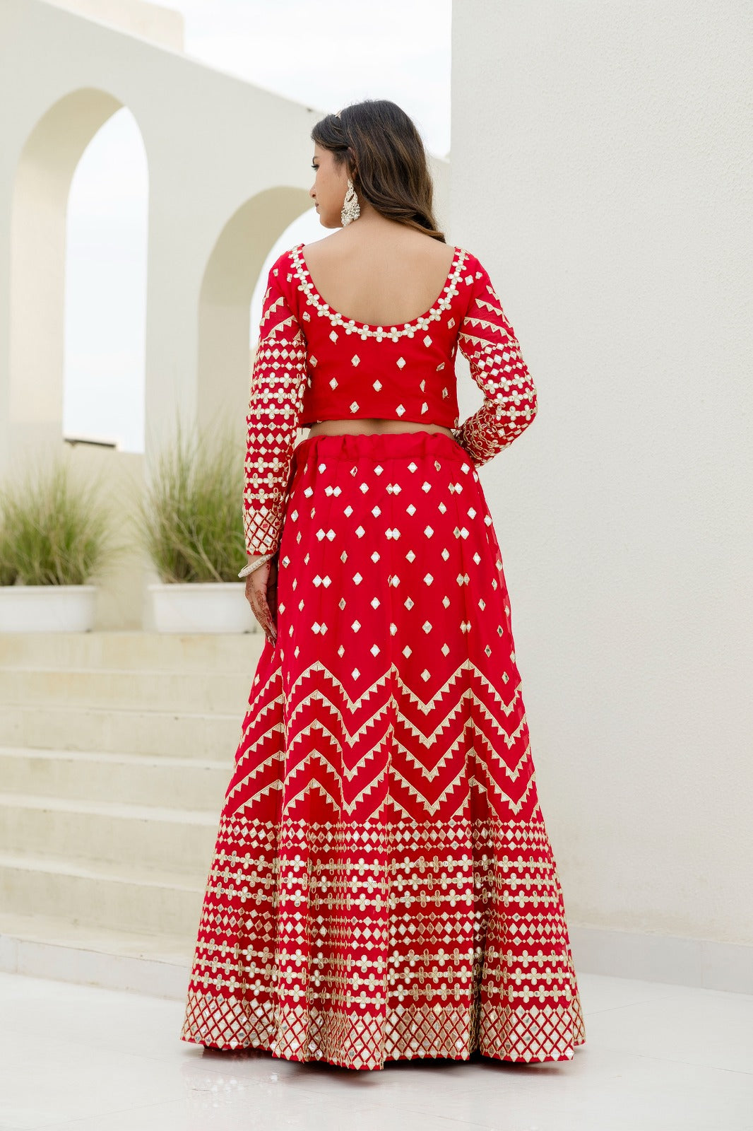 Red Color Beautiful Lehenga Choli in Georgette Fabric