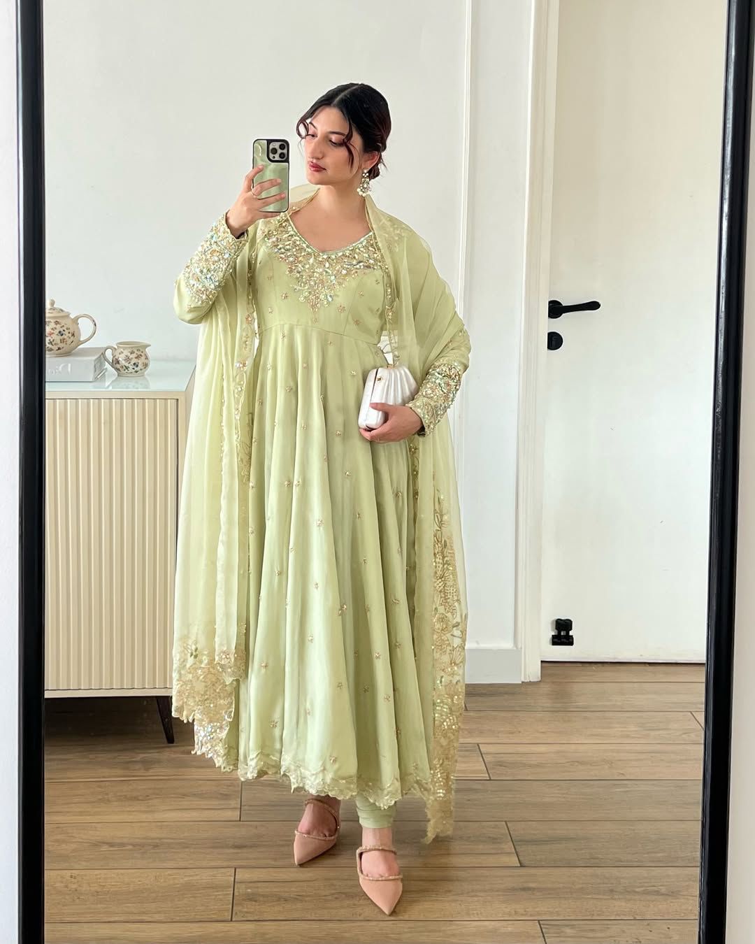 Party Wear Look Full Heavy Embroidery Rembo Sequence Work Gown With Fully Stiched And Dupatta