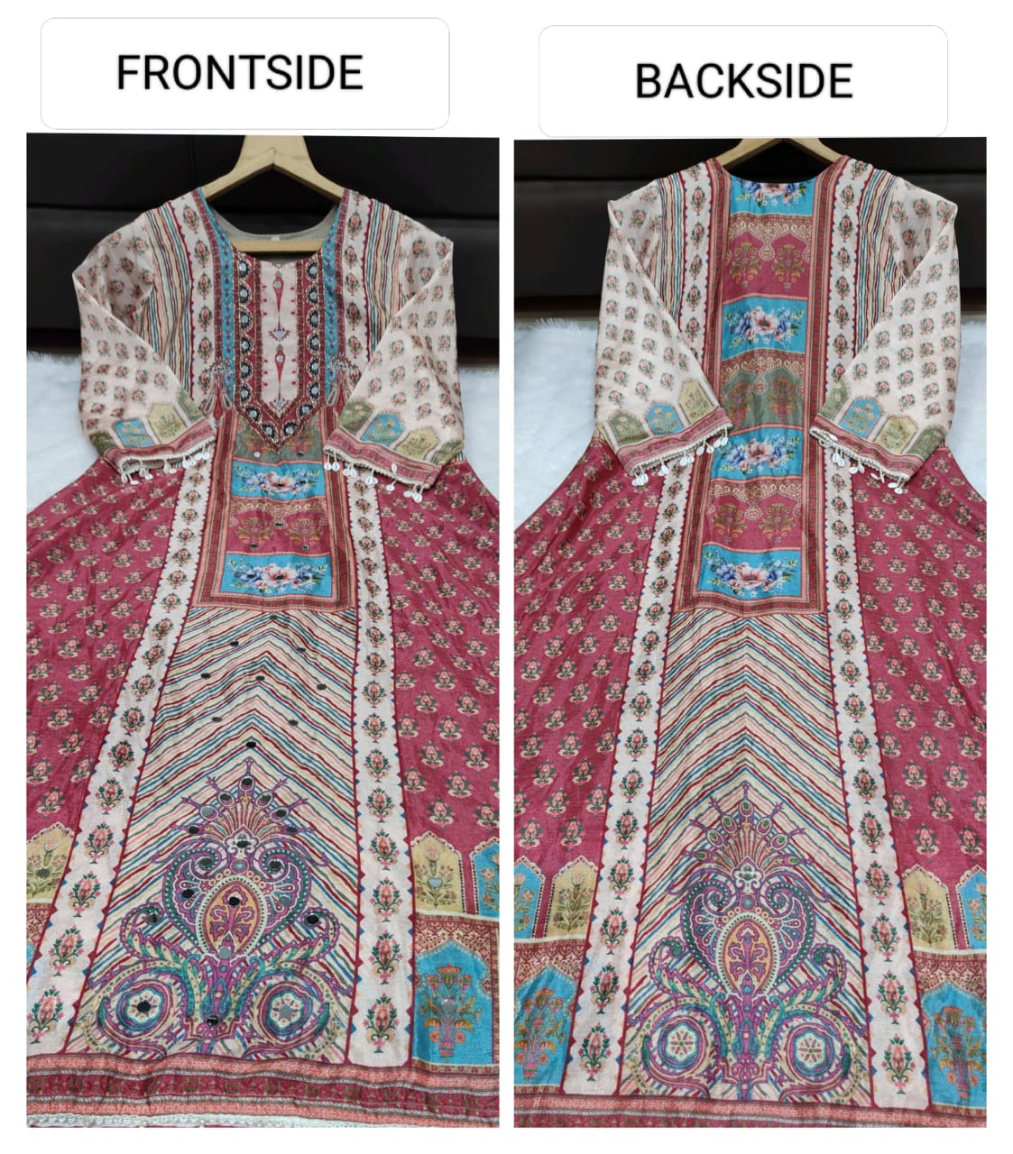 Summer Wear Dress in Chinon Fabric
