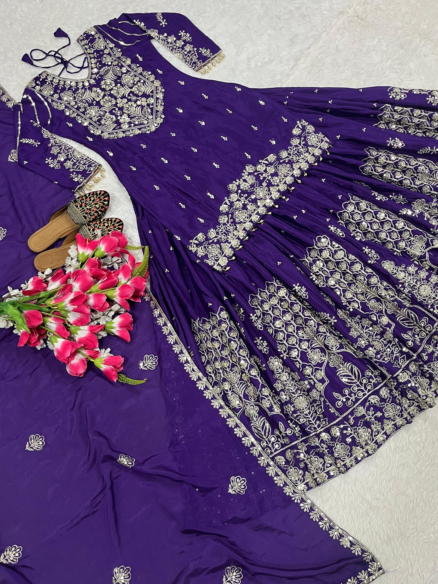 stylish Top Lehenga dress in chinon fabric