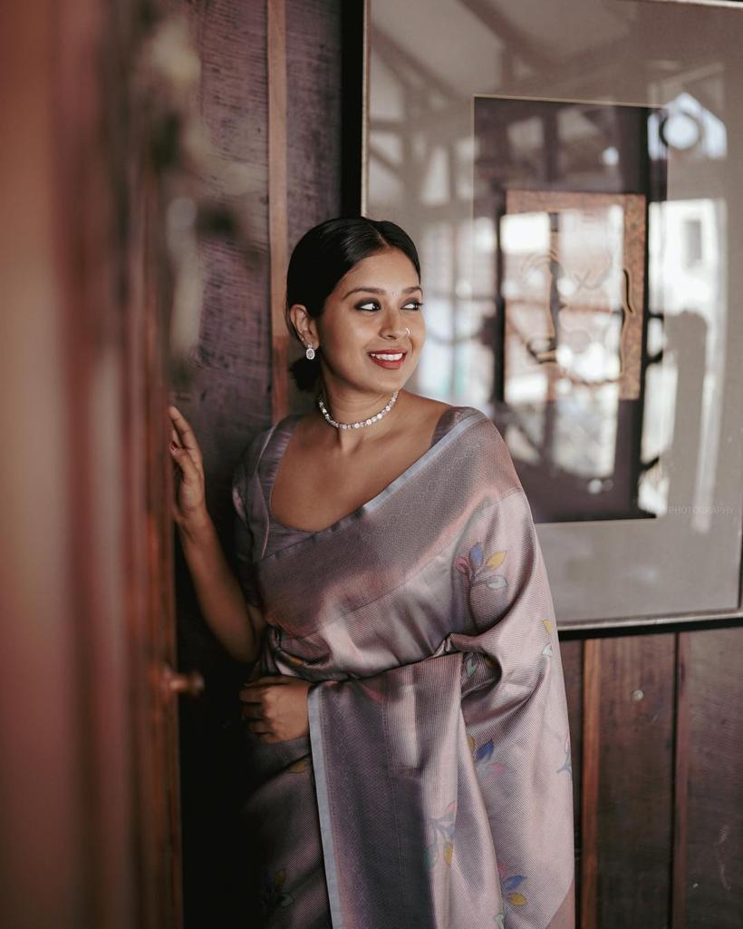 Designer Banarasi Silk Saree for small function