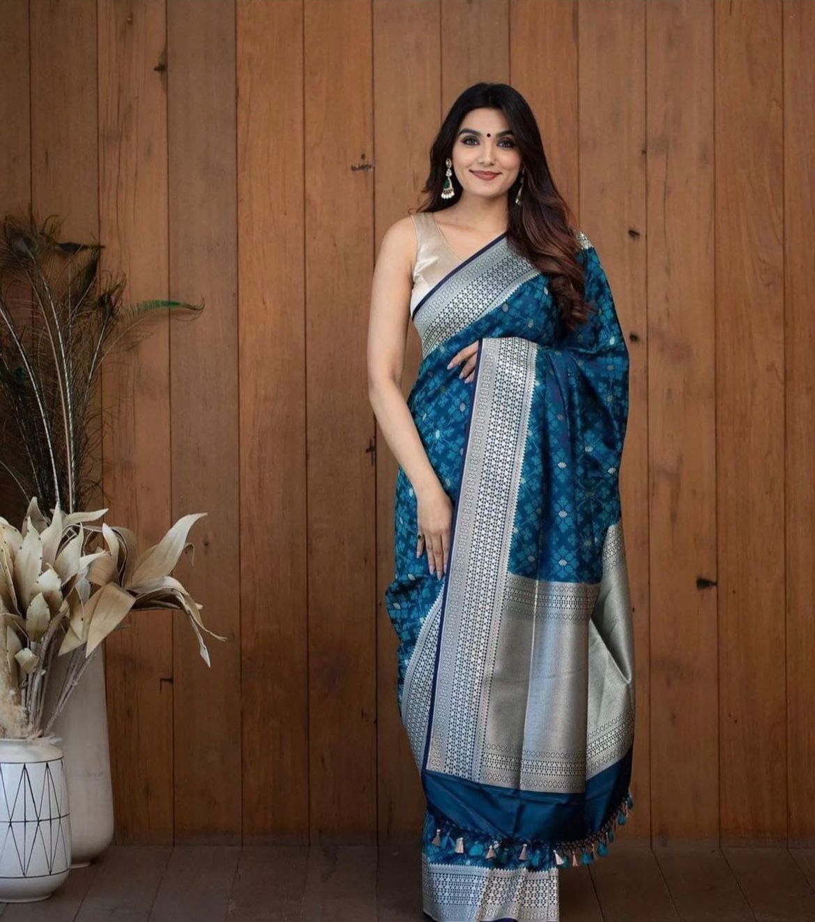 Blue Color Beautiful Daily Wear Use SAree