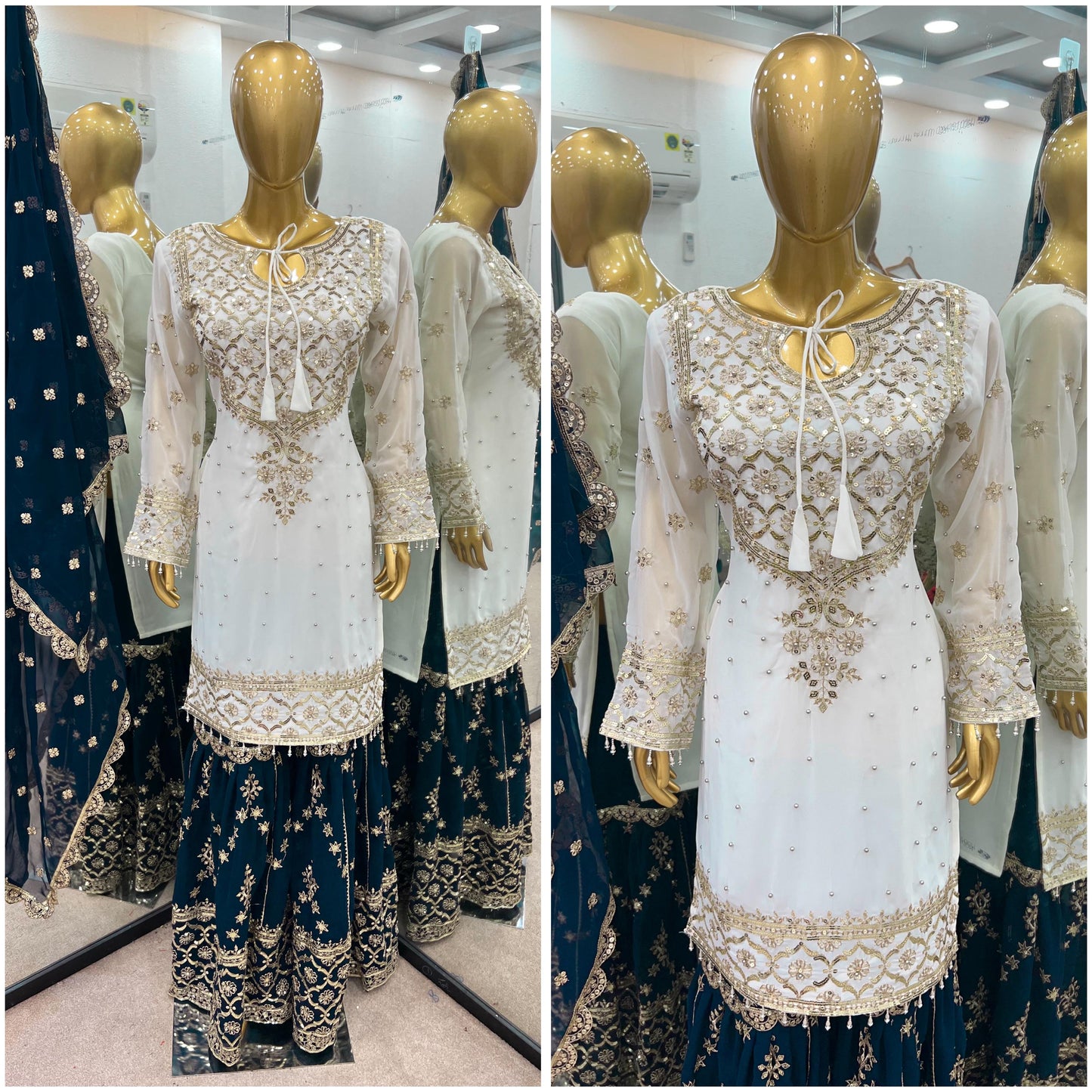 Party Wear Look Top-Plazzo And Dupatta With Heavy Embroidery Work