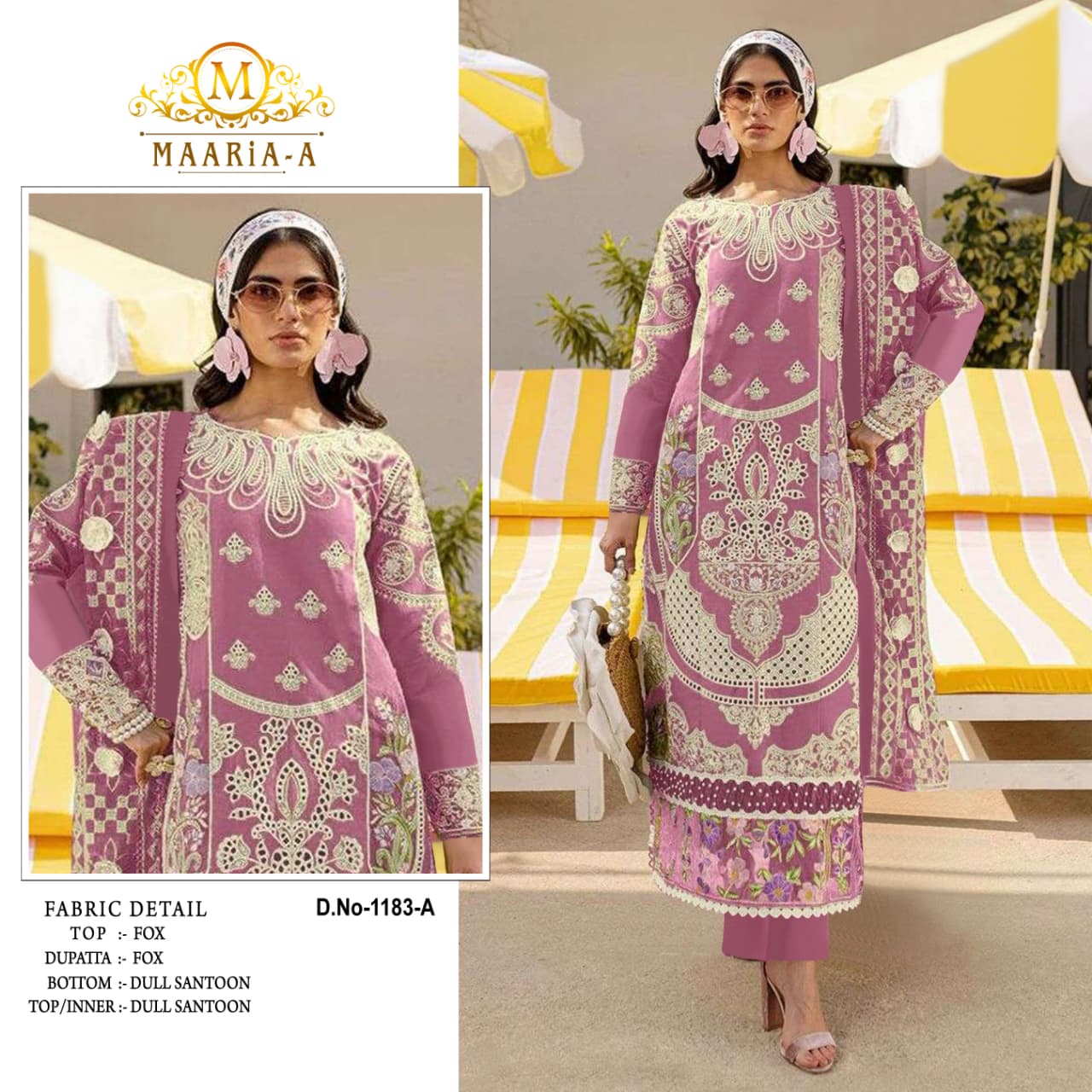 maaria 1183 dress material set to set 4 piece set