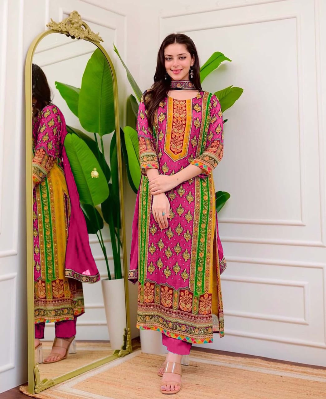 Pink Color Beautiful Pakistani Suit for Summer Wear