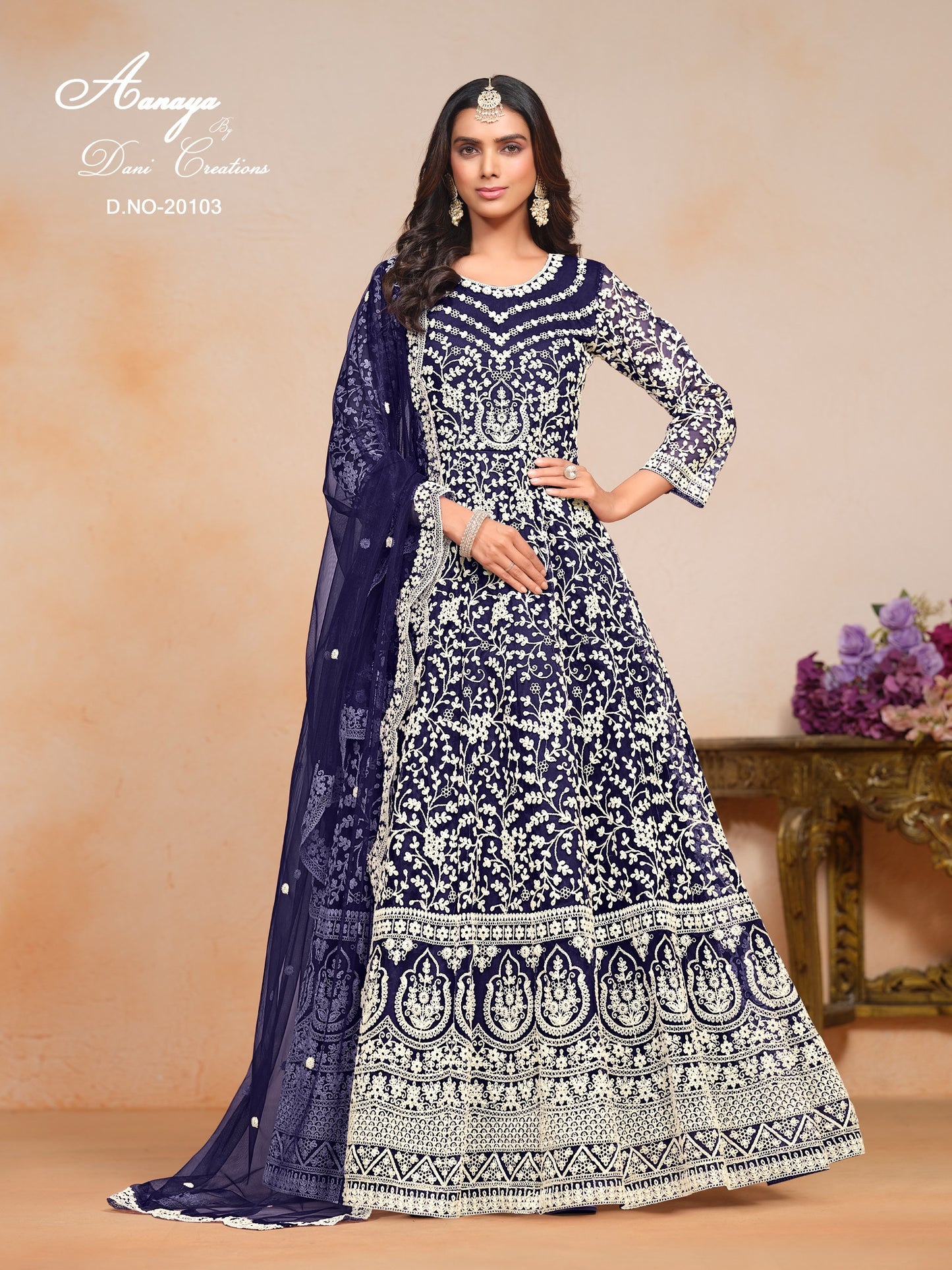 aanaya vol - 201 dress 4 piece set.