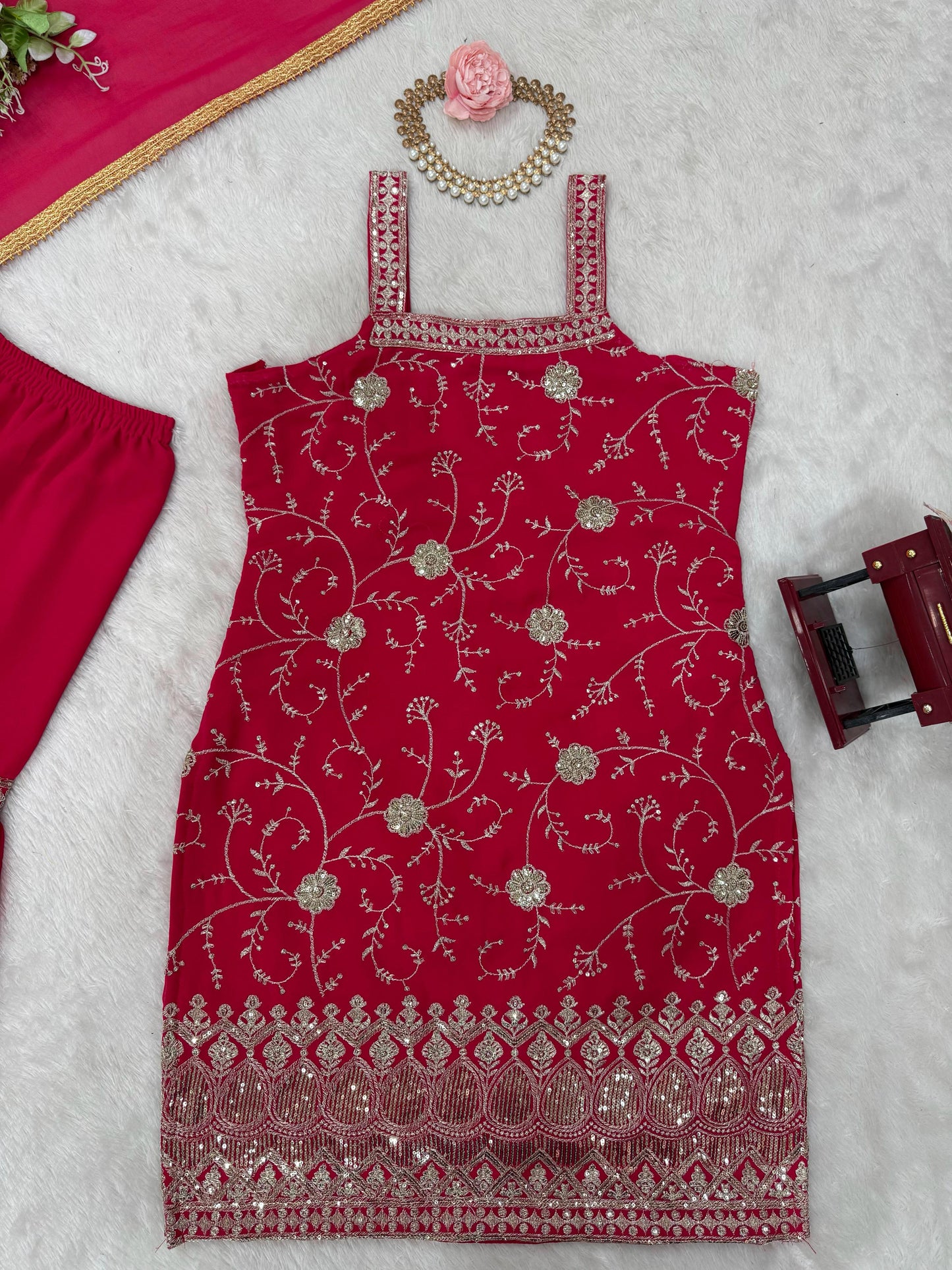 Pink Color Sharara Dress in GEorgette FAbric