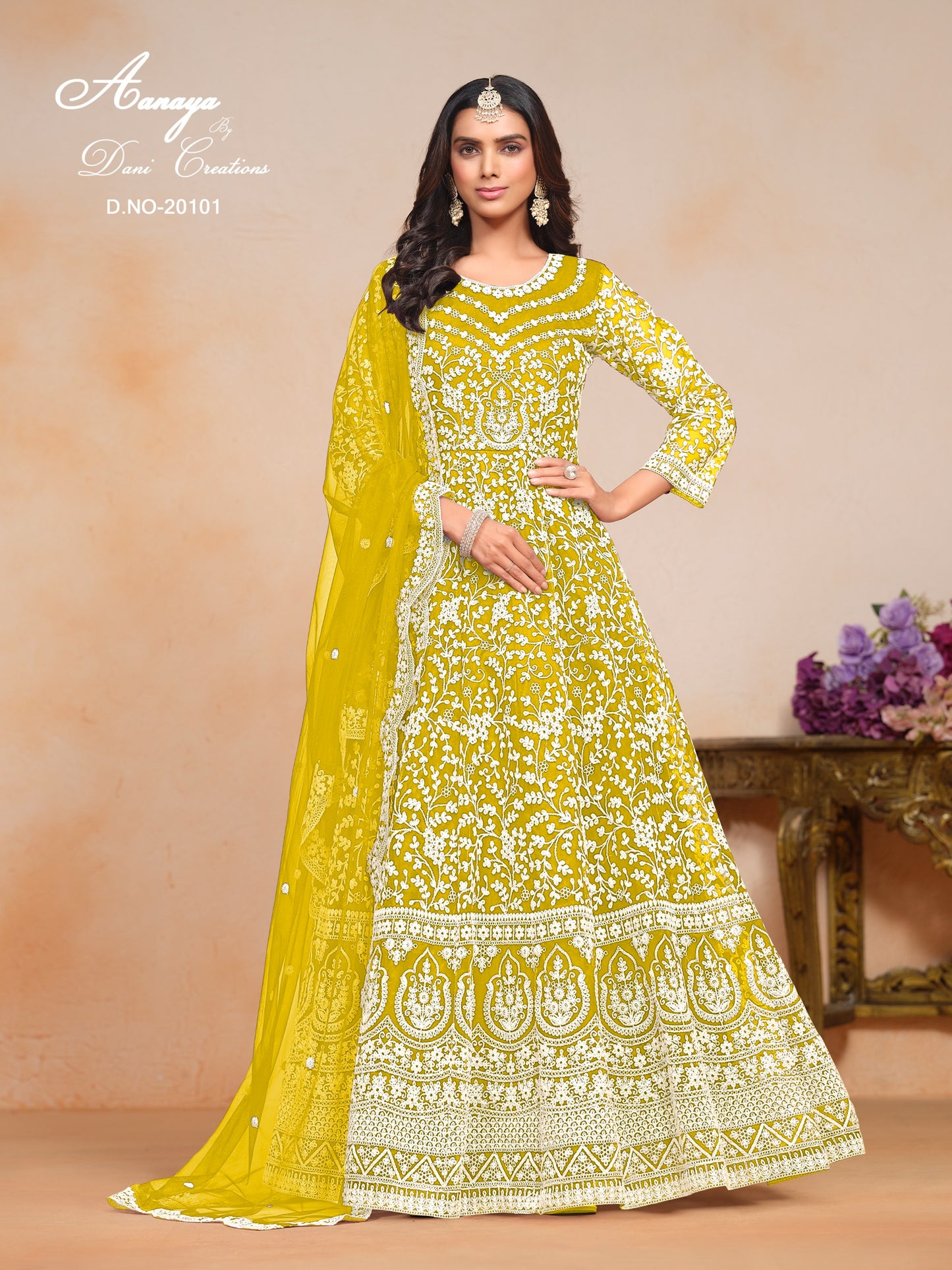 aanaya vol - 201 dress 4 piece set.