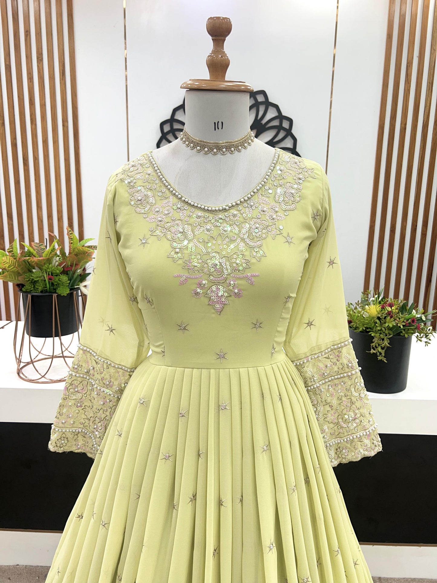 Party Wear Look Full Heavy Embroidery Rembo Sequence Work Gown With Fully Stiched And Dupatta
