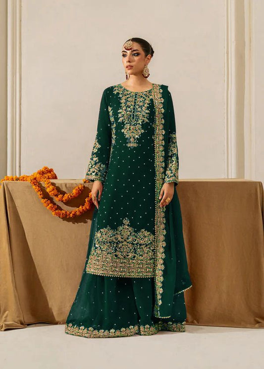 Green Color Beautiful Georgette FAbric Plazo Dress