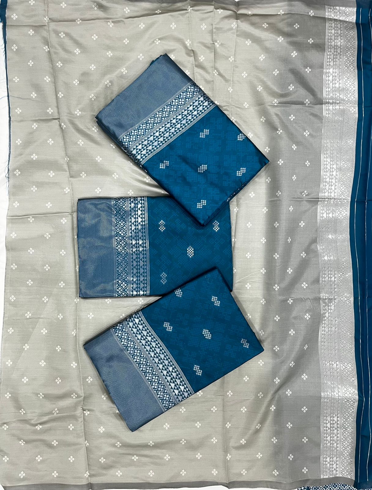 Blue Color Beautiful Daily Wear Use SAree