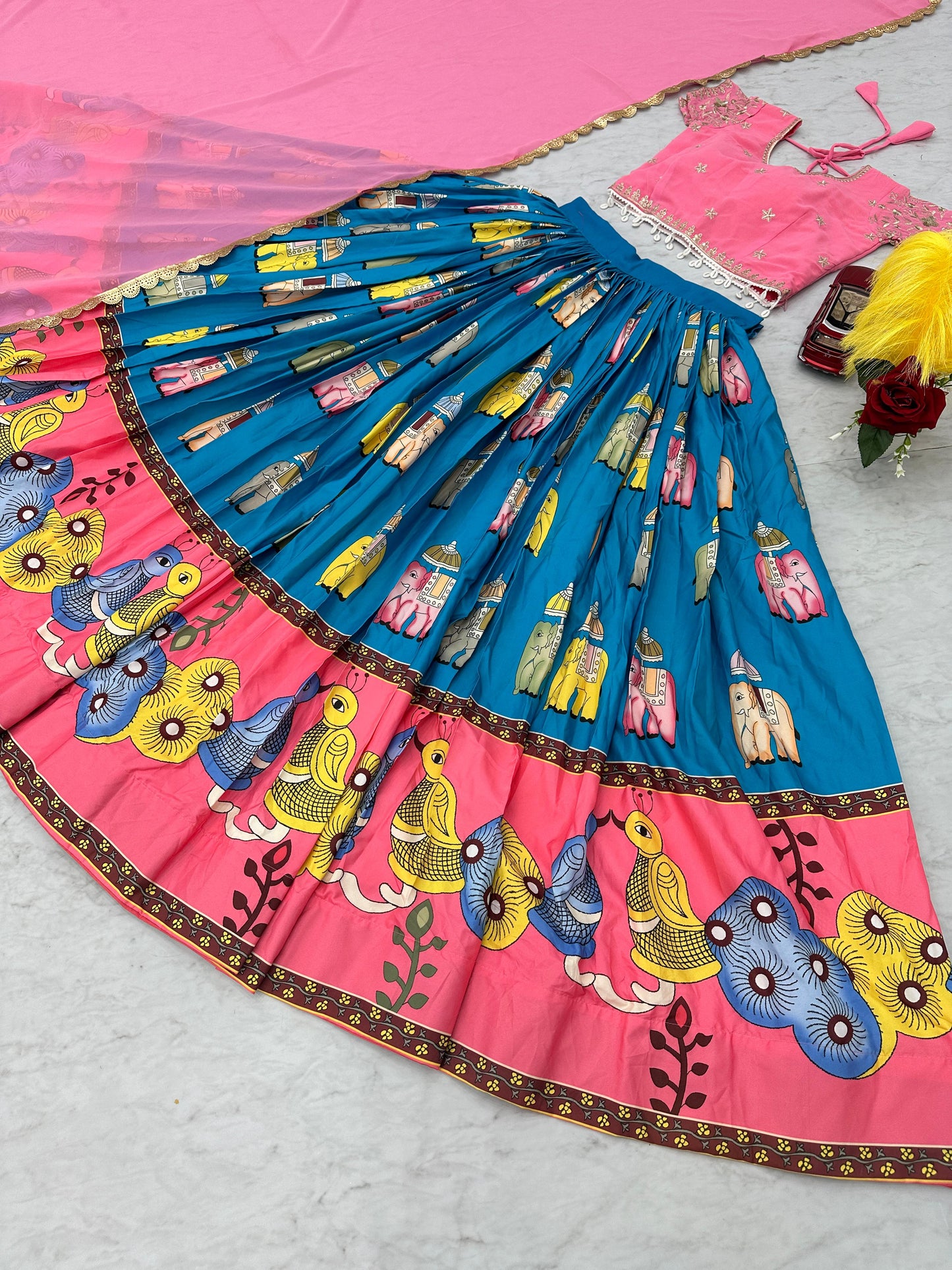 Launching festival Special Kalamkari Lehenga choli