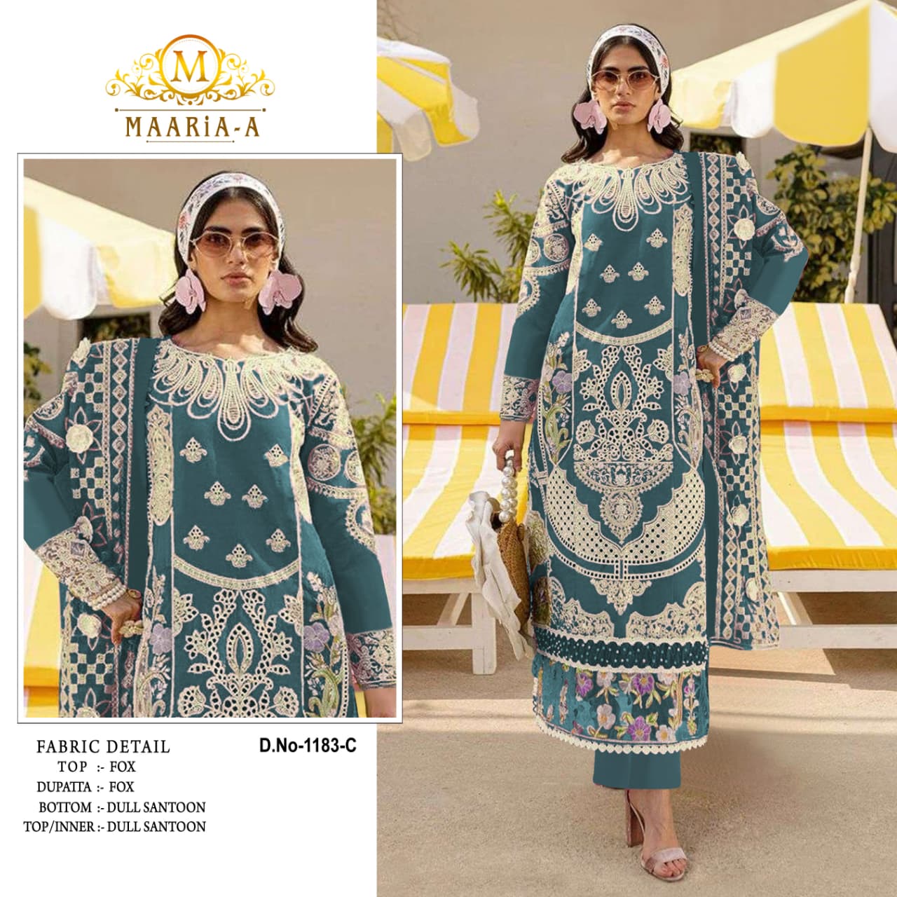 maaria 1183 dress material set to set 4 piece set