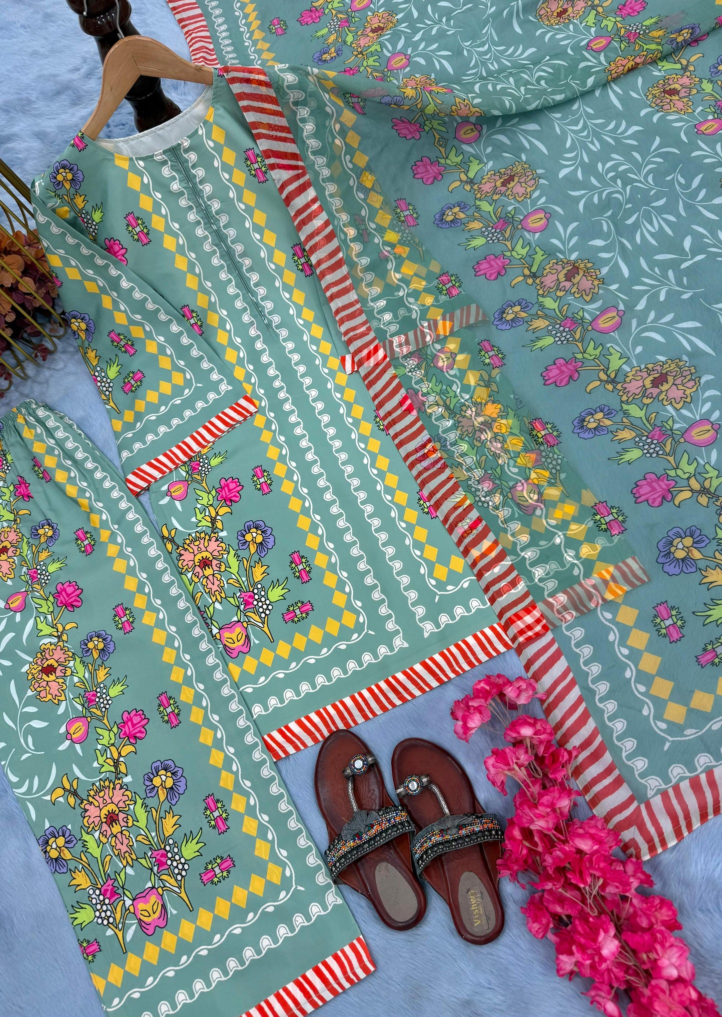 Sky BLue Color Beautiful Summer WEar Dress in Crape Fabric