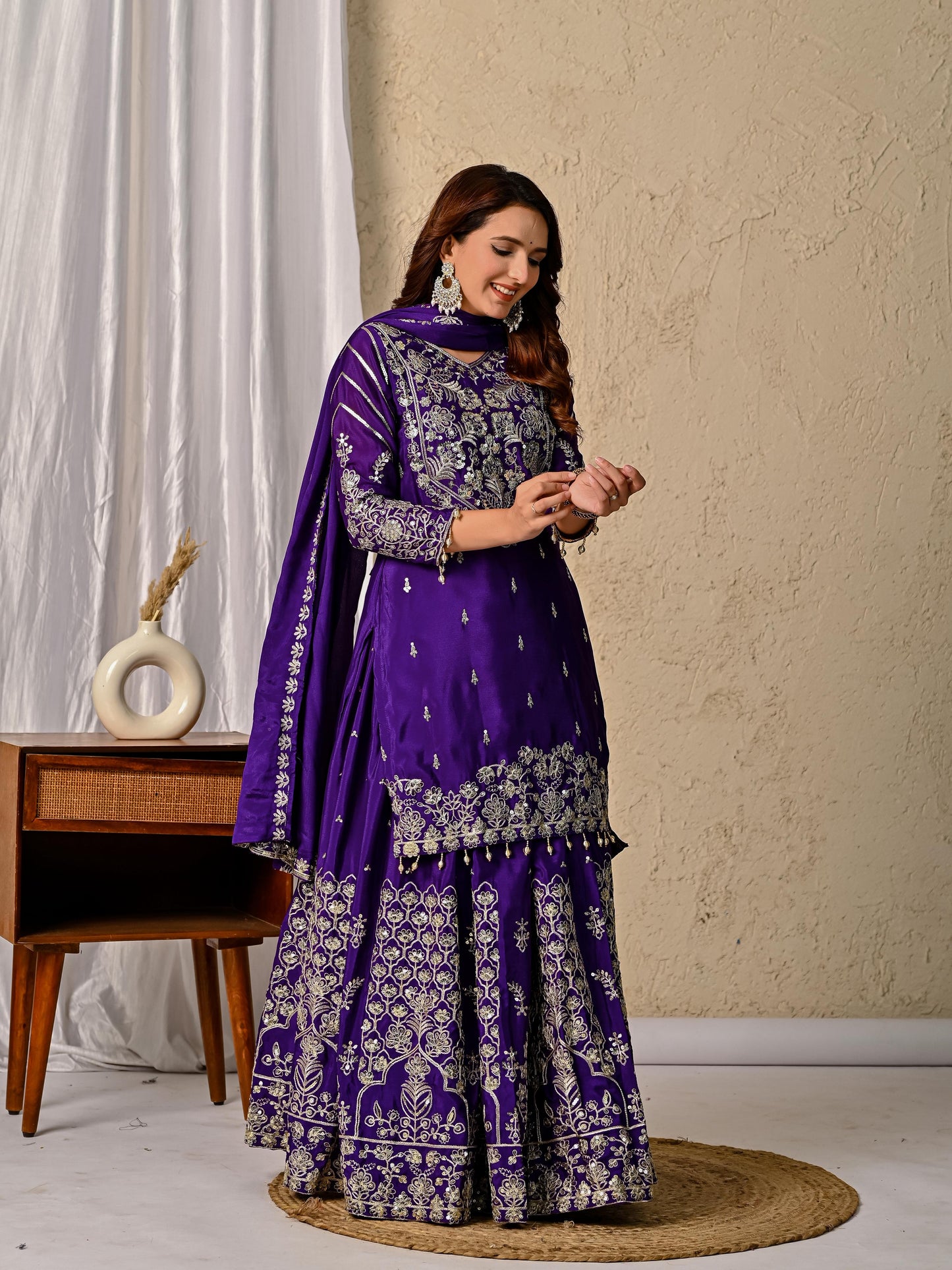 stylish Top Lehenga dress in chinon fabric