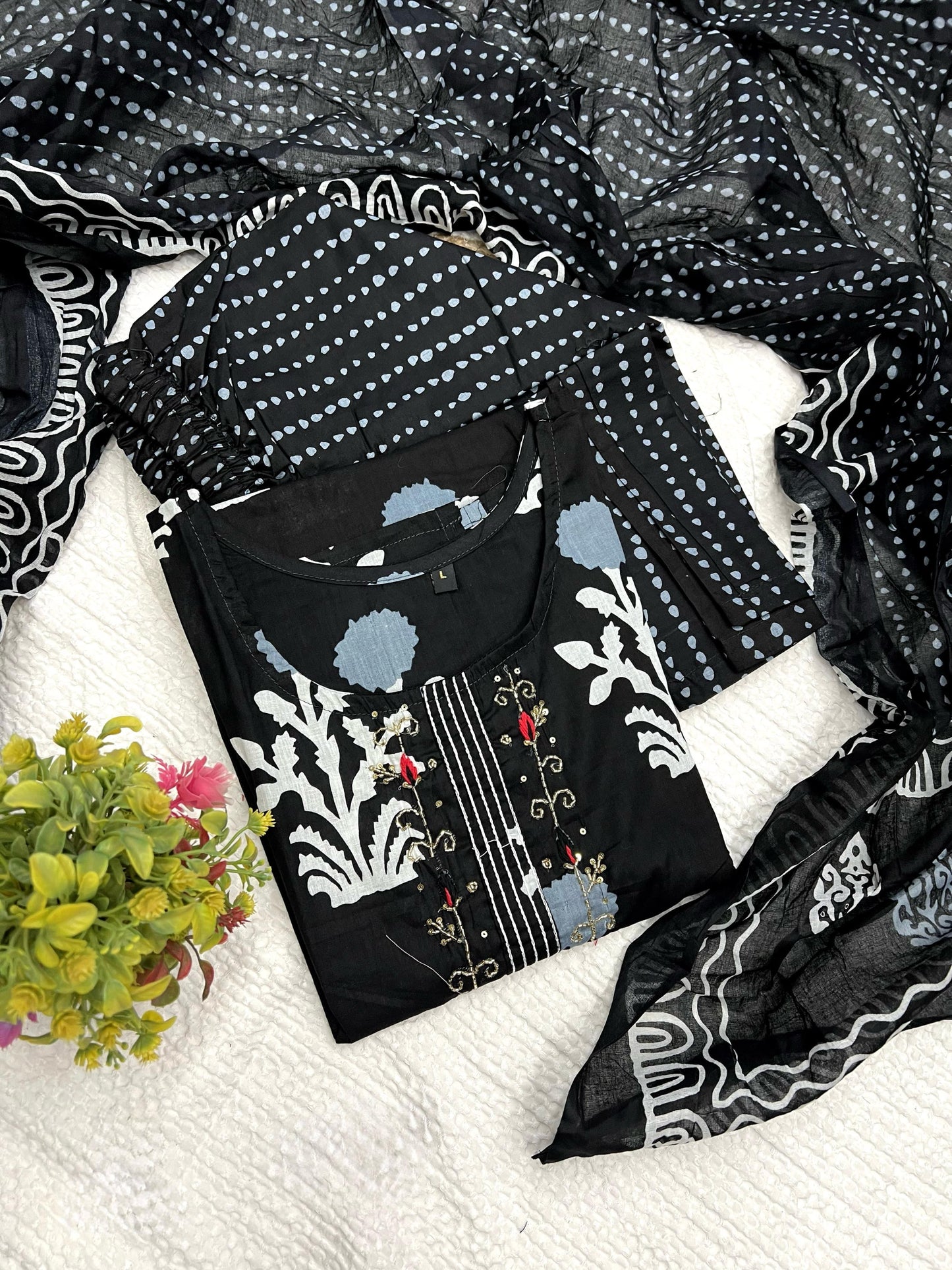 Black Color Beautiful Cotton Dress