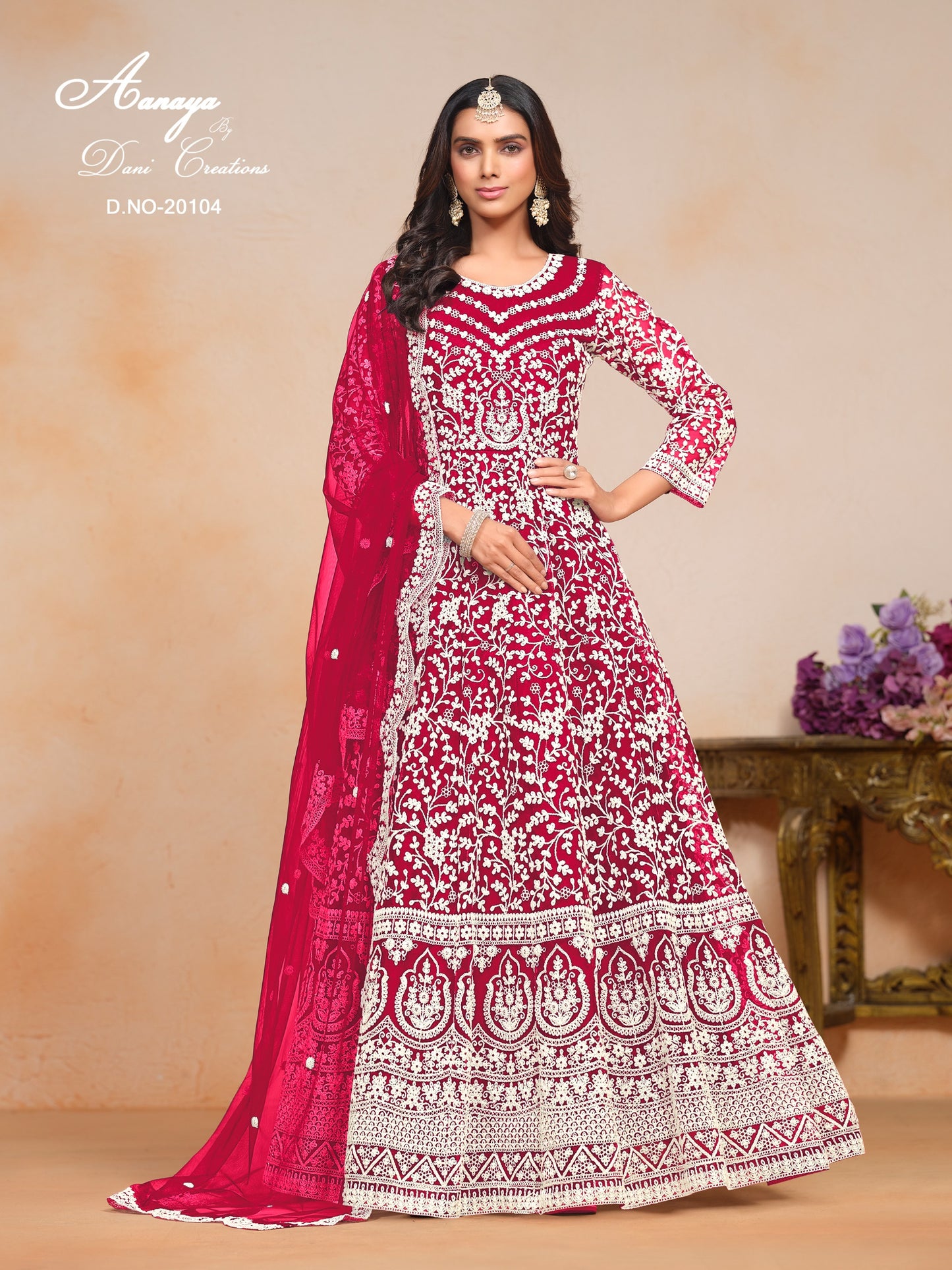 aanaya vol - 201 dress 4 piece set.