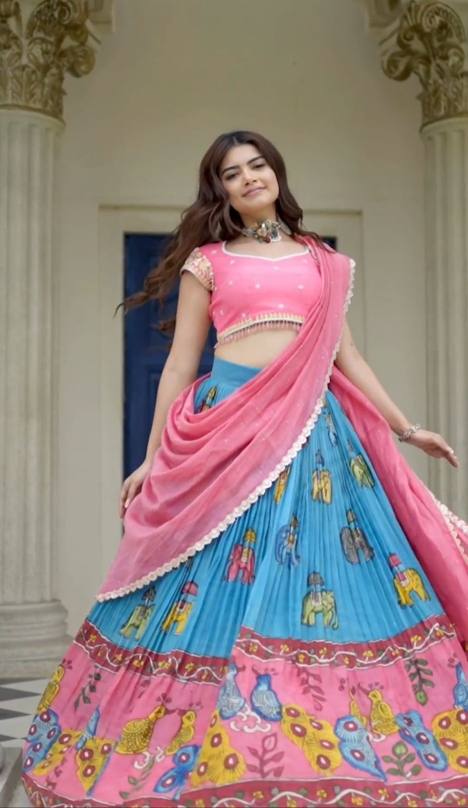 Launching festival Special Kalamkari Lehenga choli
