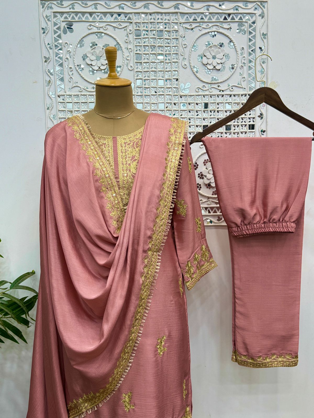 Ready To Wear Collection With Embroidery Work Fancy Top - Pent With Dupatta