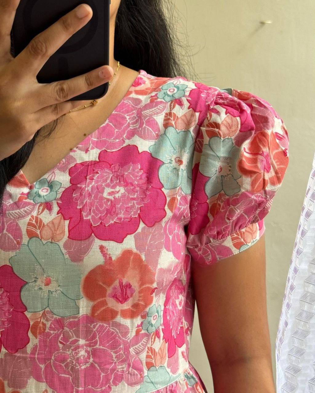 Summer Wear Kurti MAxi IN muslin Fabric