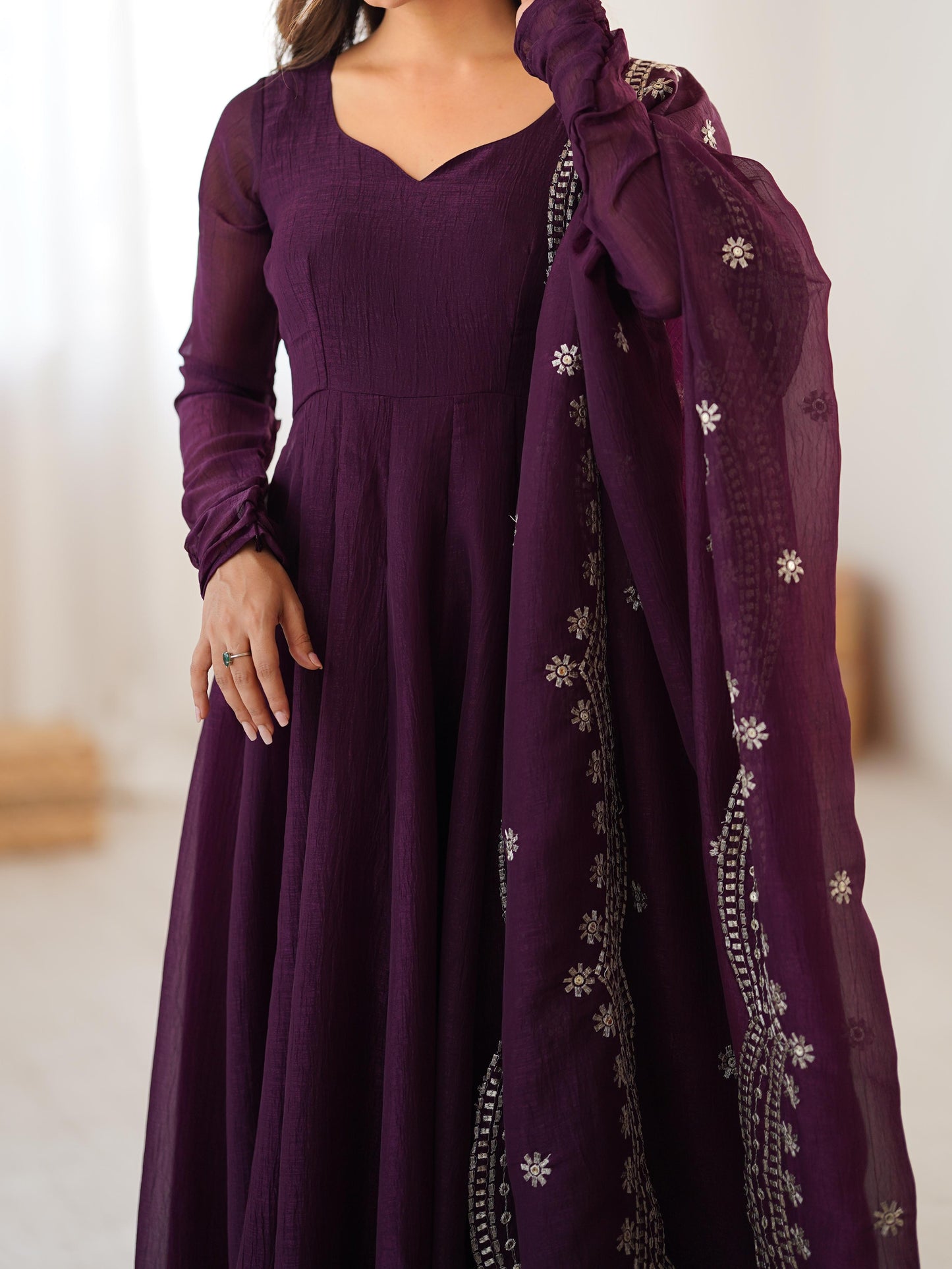Designer Party Wear Look Gown-Dupatta in Heavy Embroidery Sequence Work