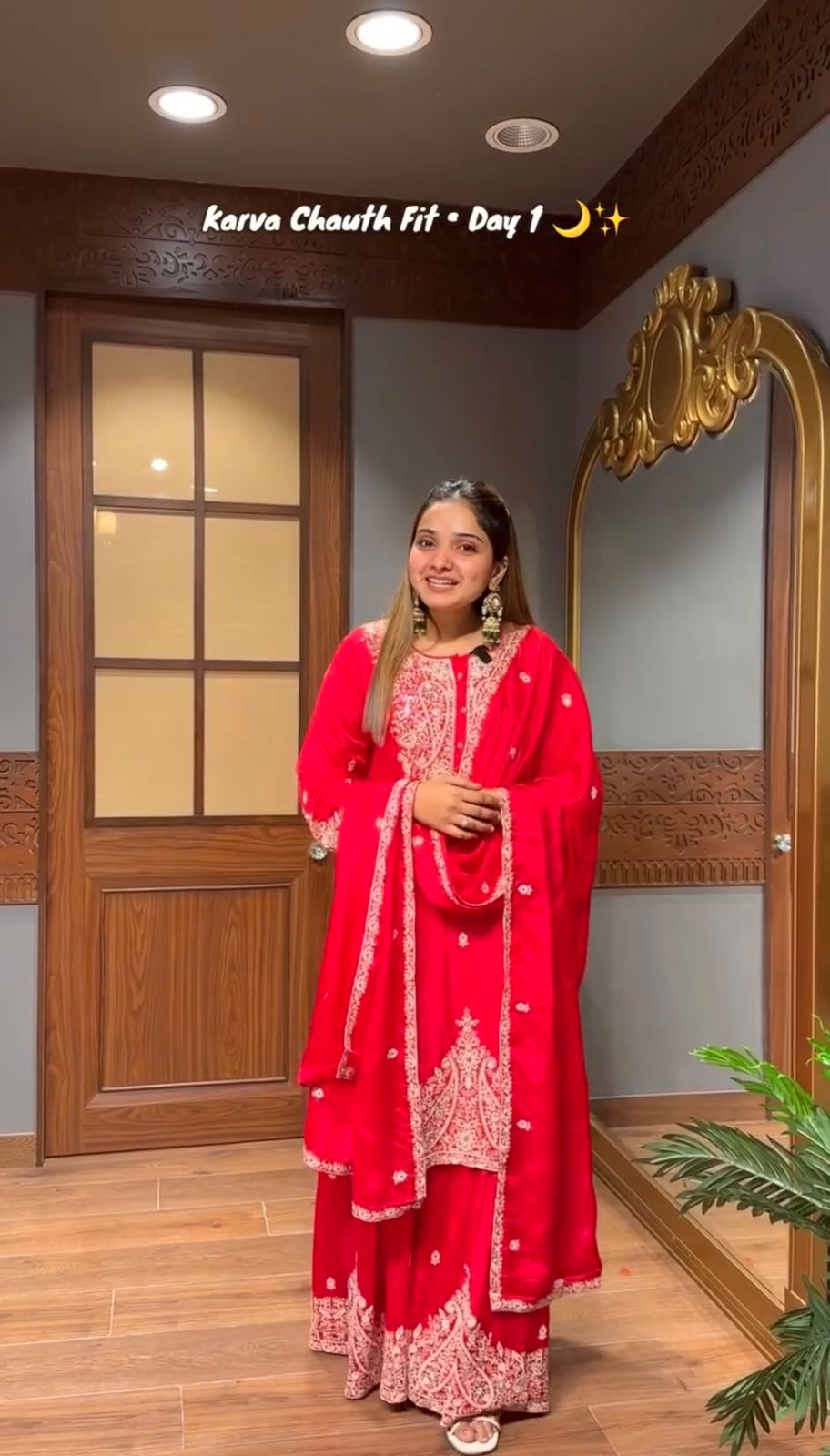faux georgette with embroidery work top-bottom and dupatta set fully stitched ready to wear