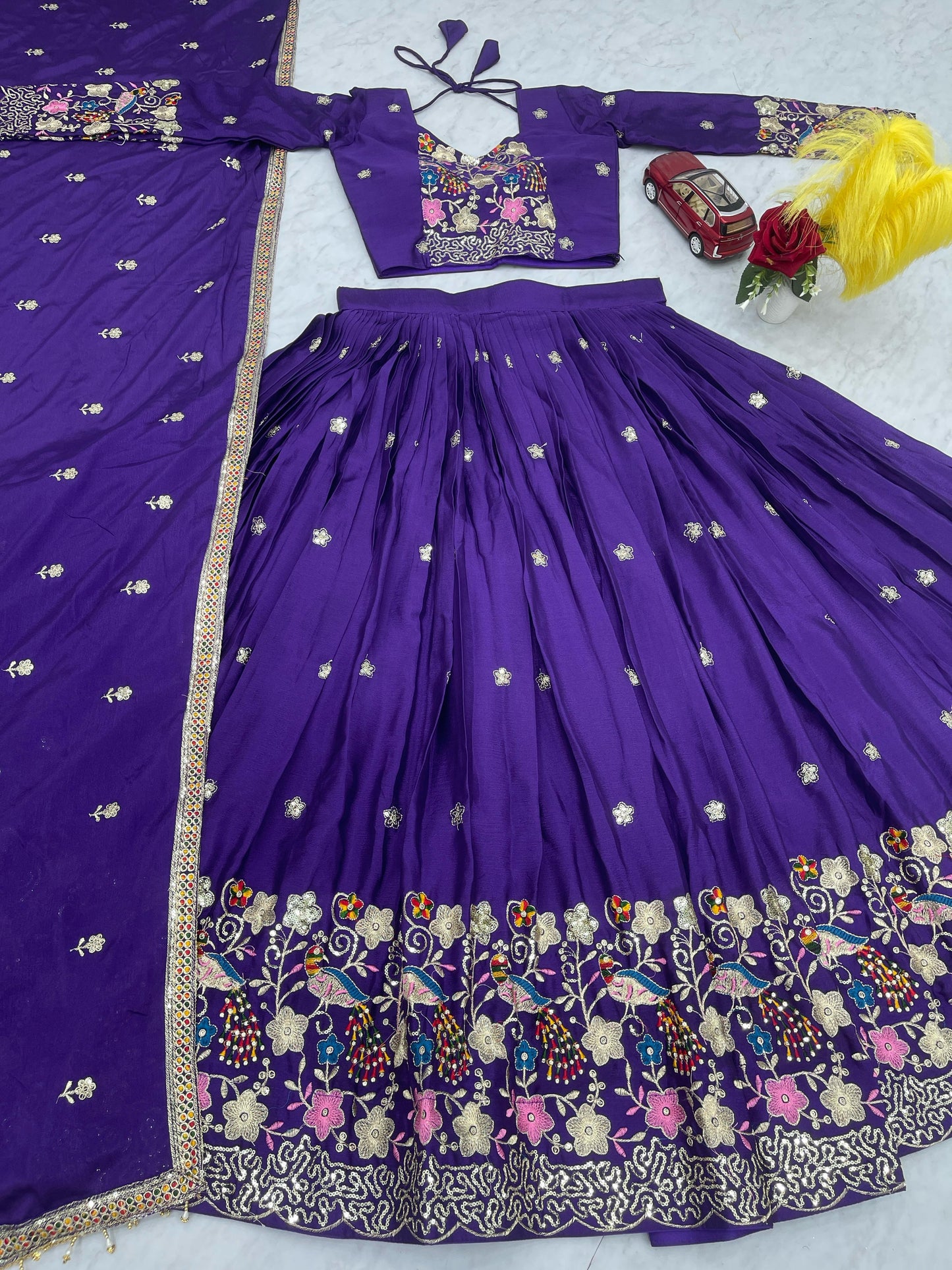 Festival Lehenga Choli in chinon silk fabric