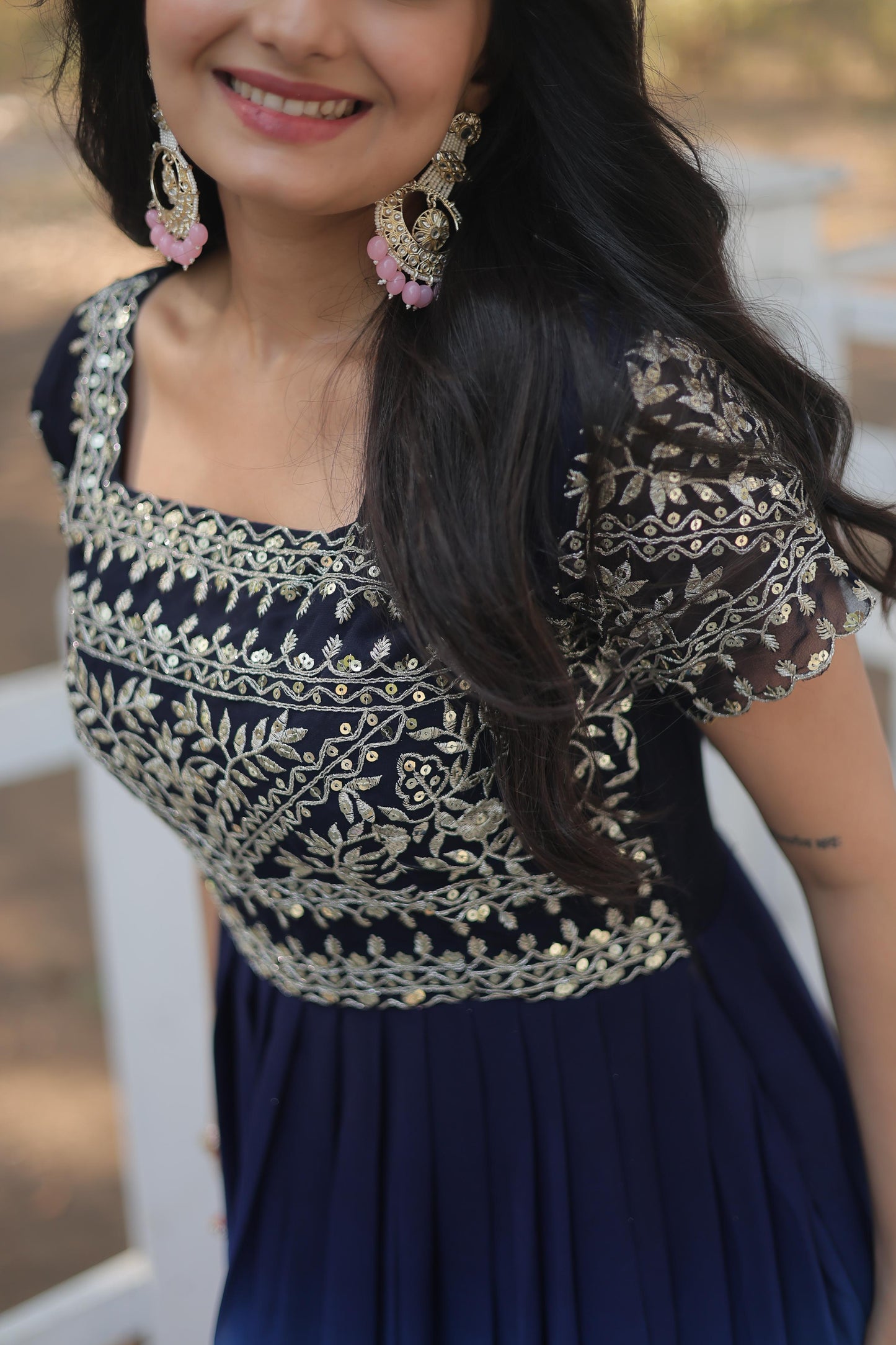 Beautiful ColorFul gown In Georgette Fabric