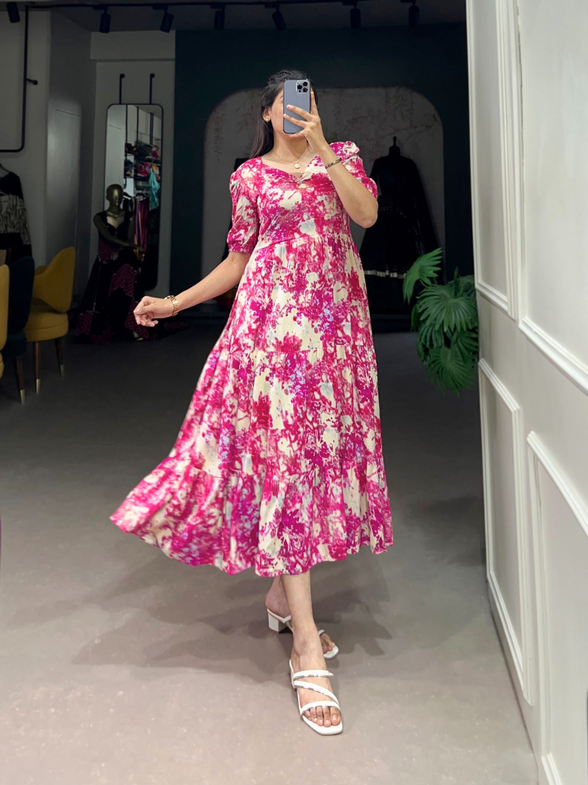 Pink Color Beautiful Gown Frock