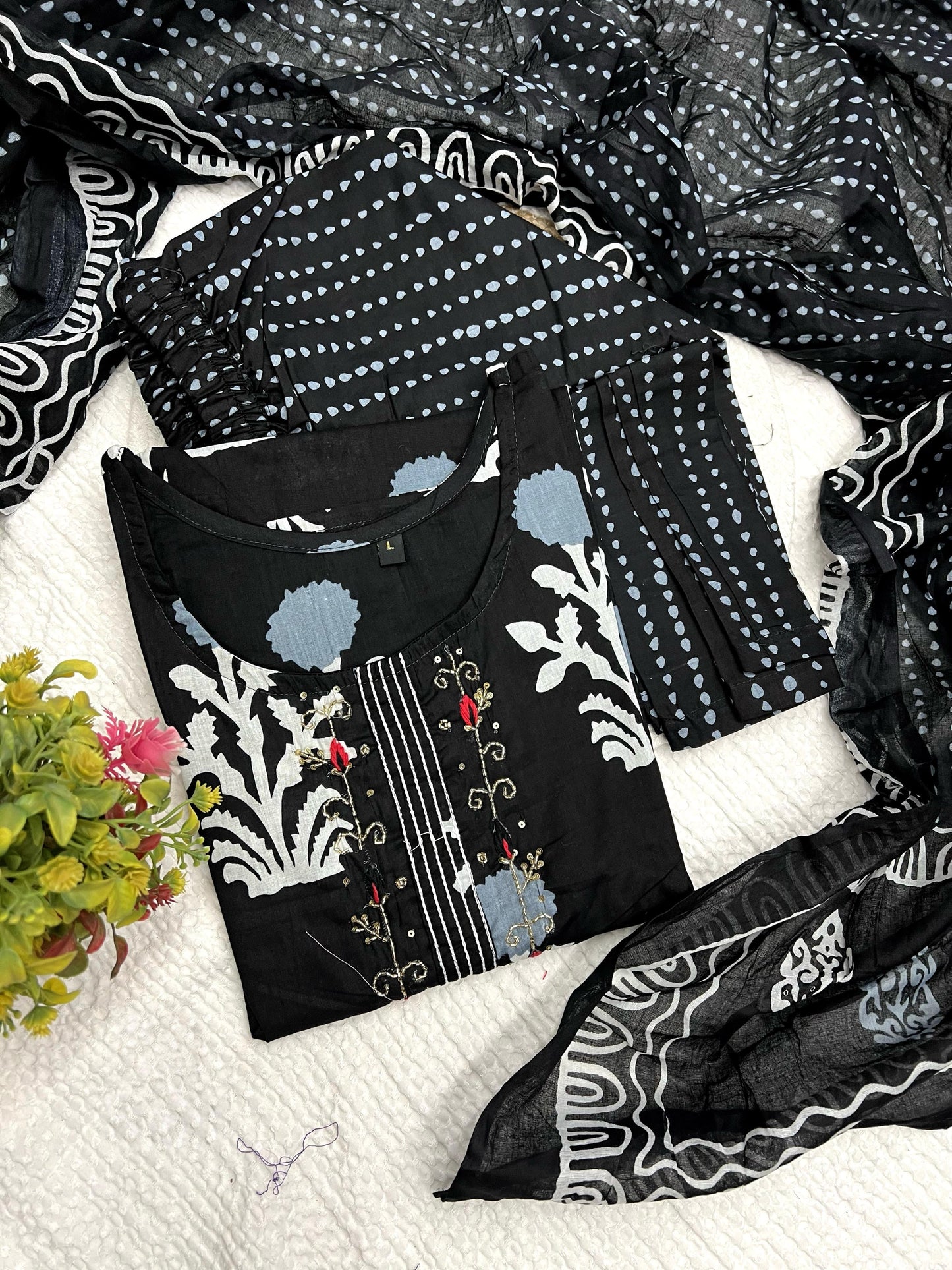 Black Color Beautiful Cotton Dress