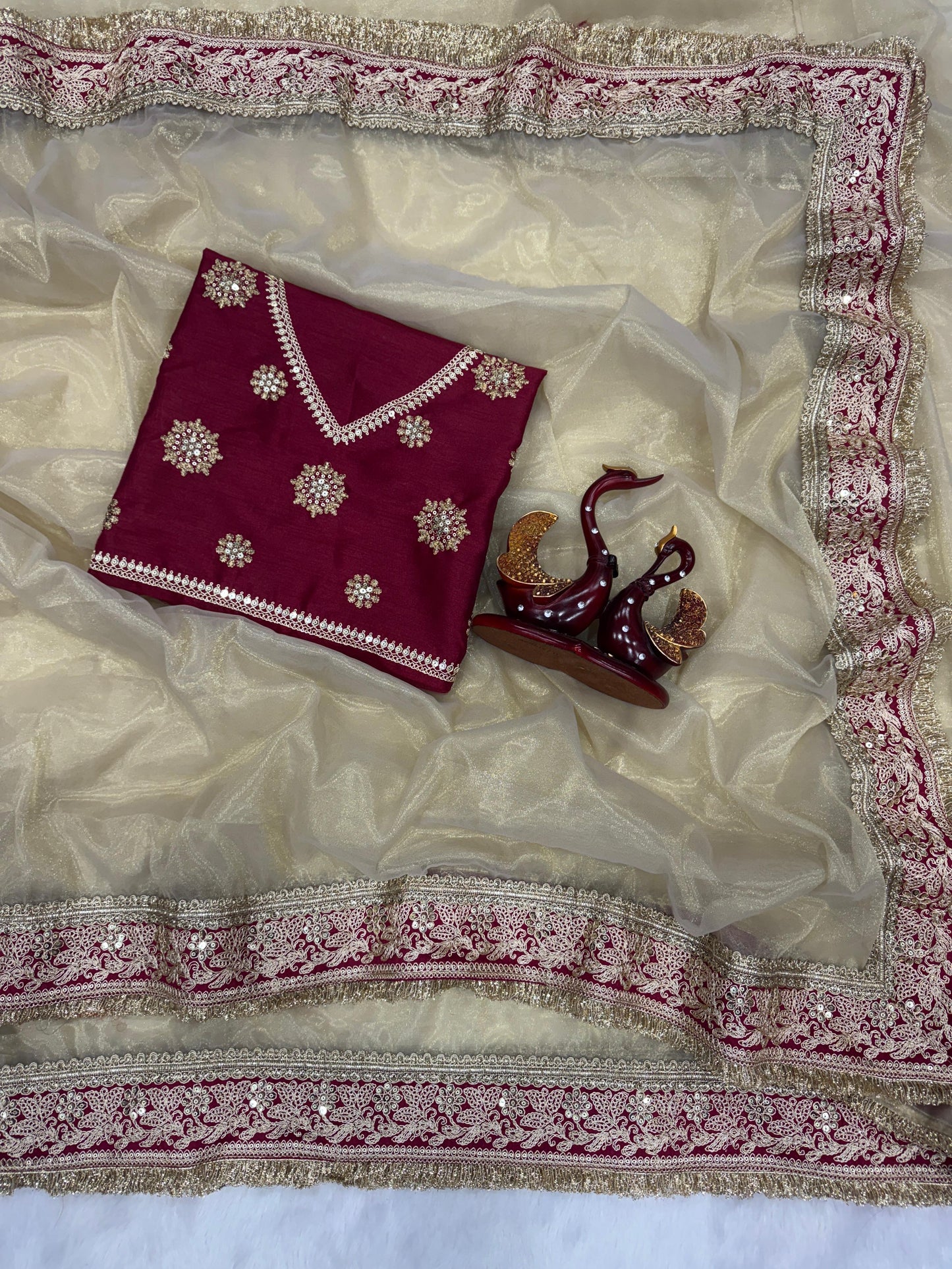 special bollywood wear saree in net fabric