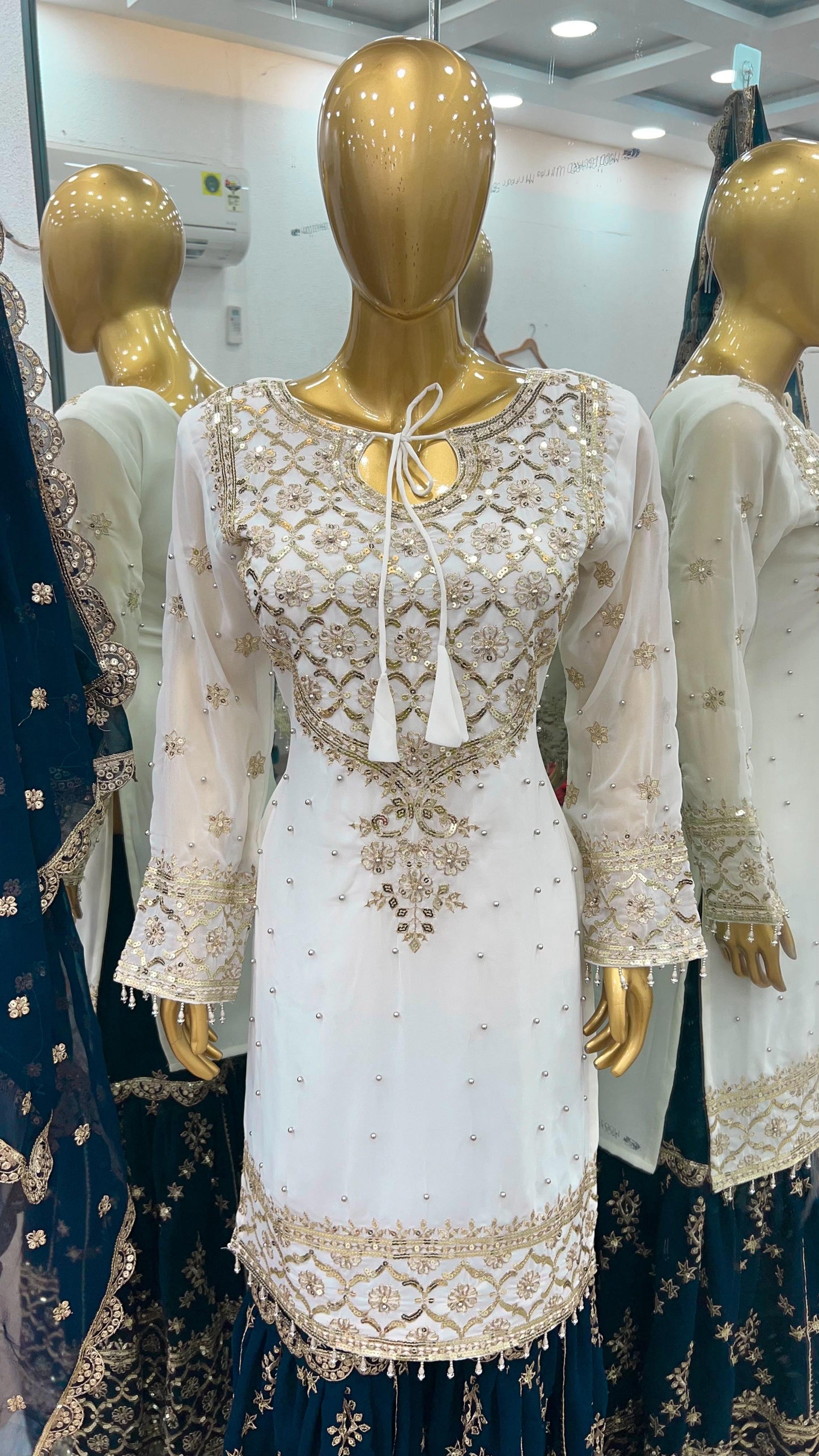 Party Wear Look Top-Plazzo And Dupatta With Heavy Embroidery Work