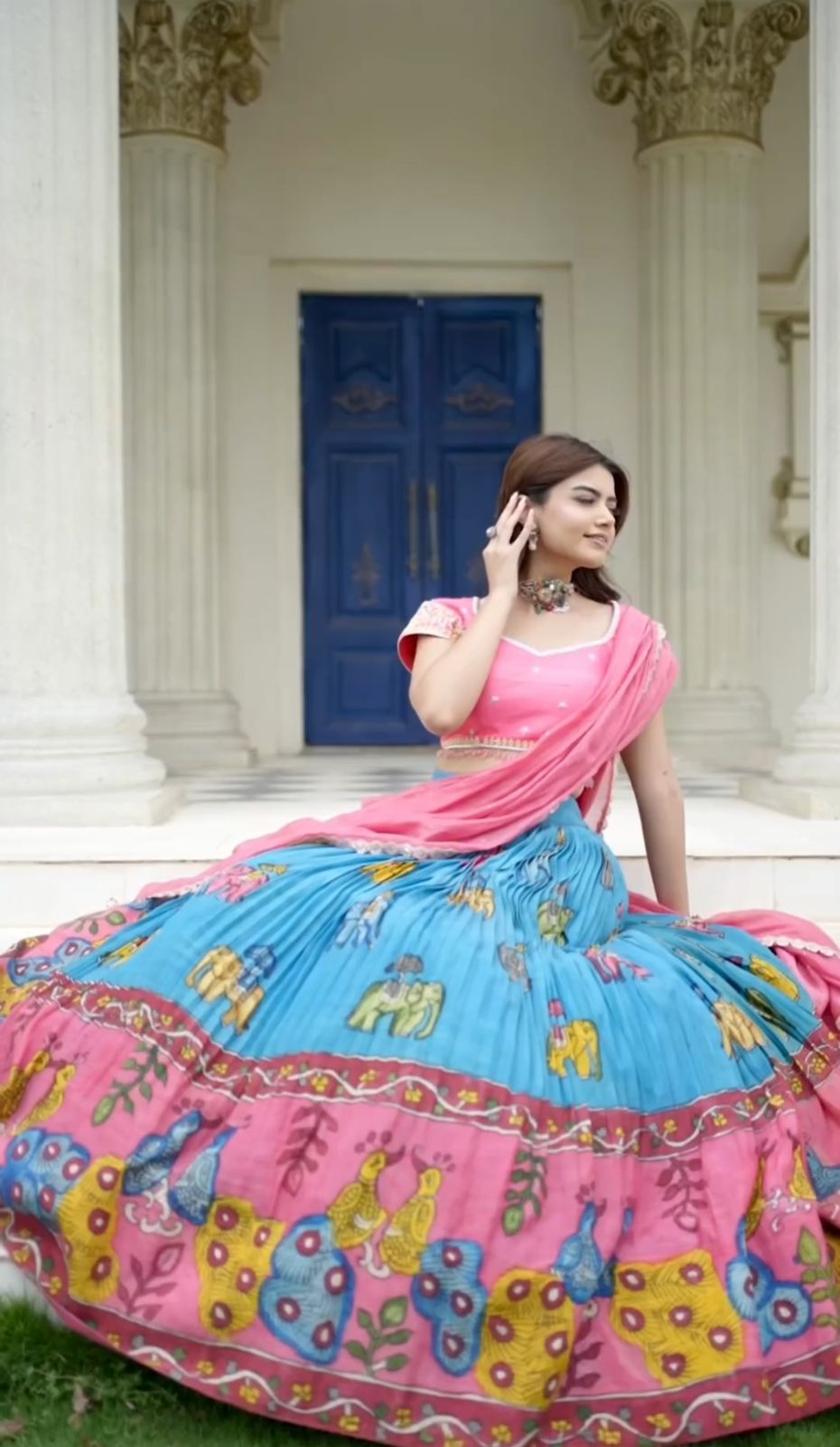 Launching festival Special Kalamkari Lehenga choli
