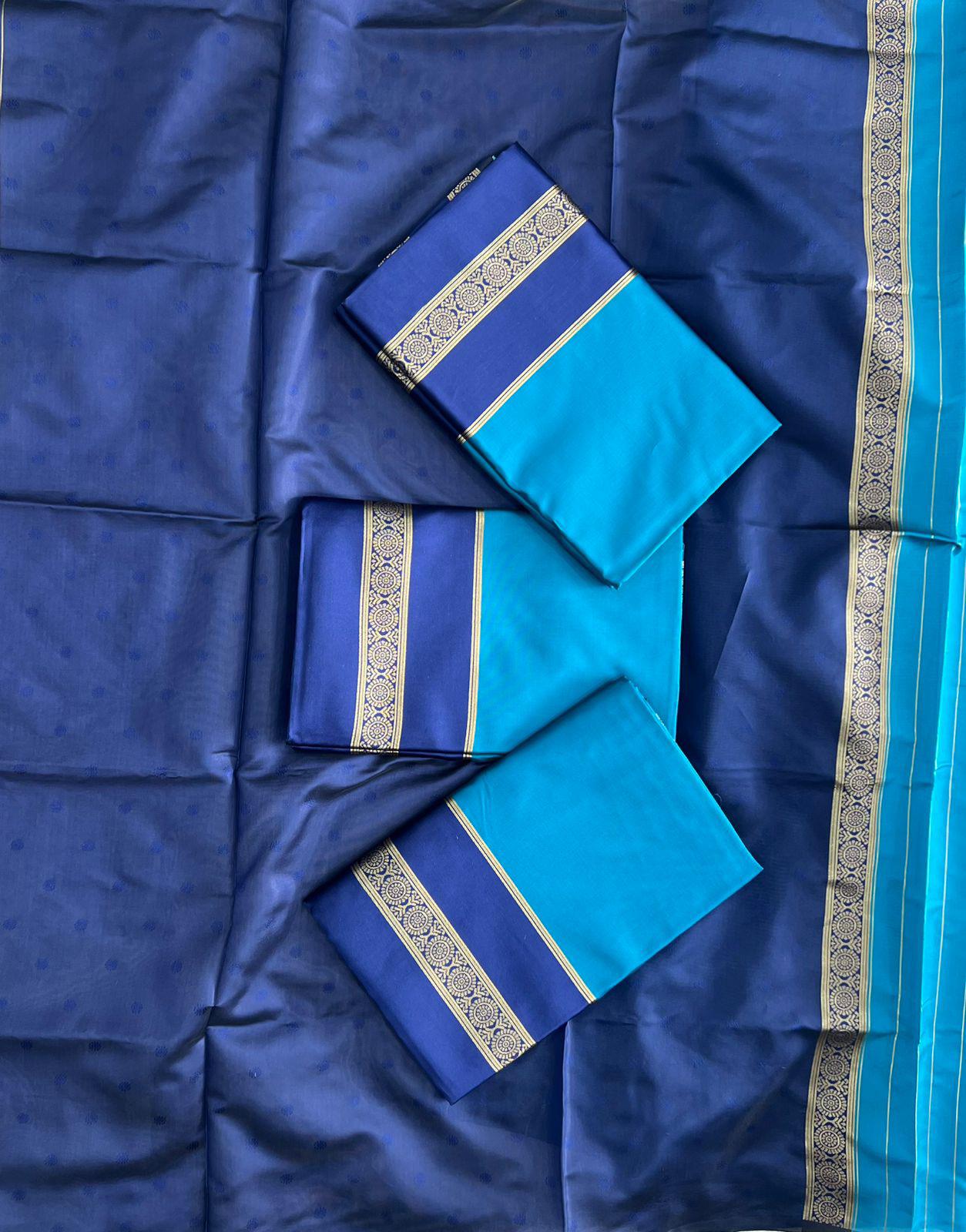 Sky Blue Color Beautiful Silk Saree for daily wear use