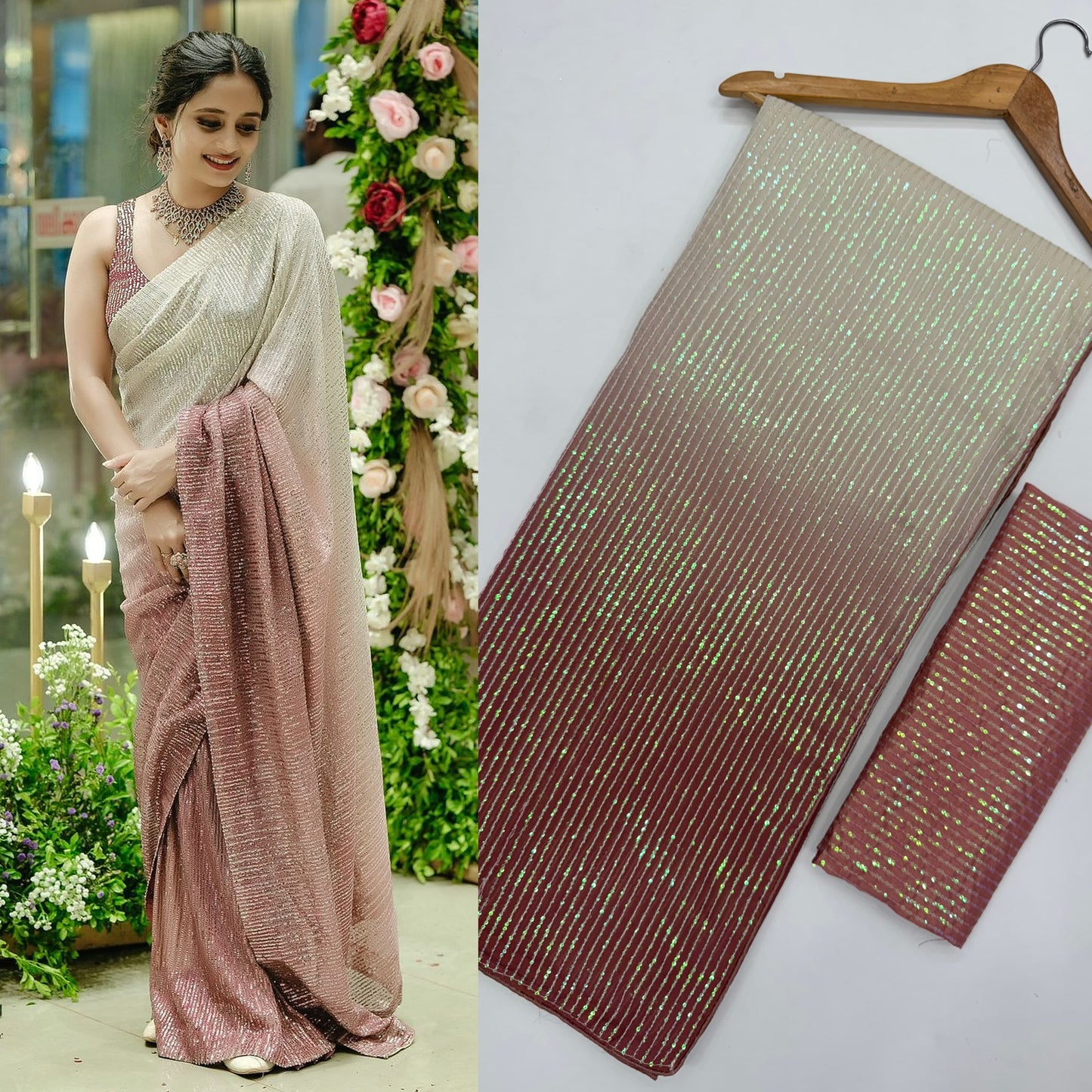 Beautiful Partywear Saree in Georgette Fabric