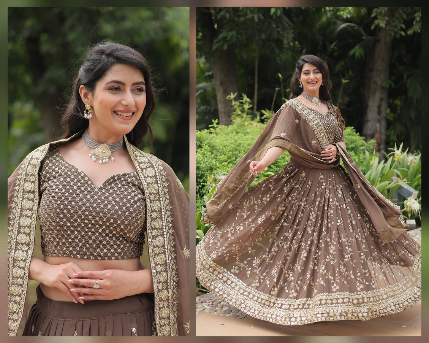 Grey Color Beautiful Partywear Lehenga Choli
