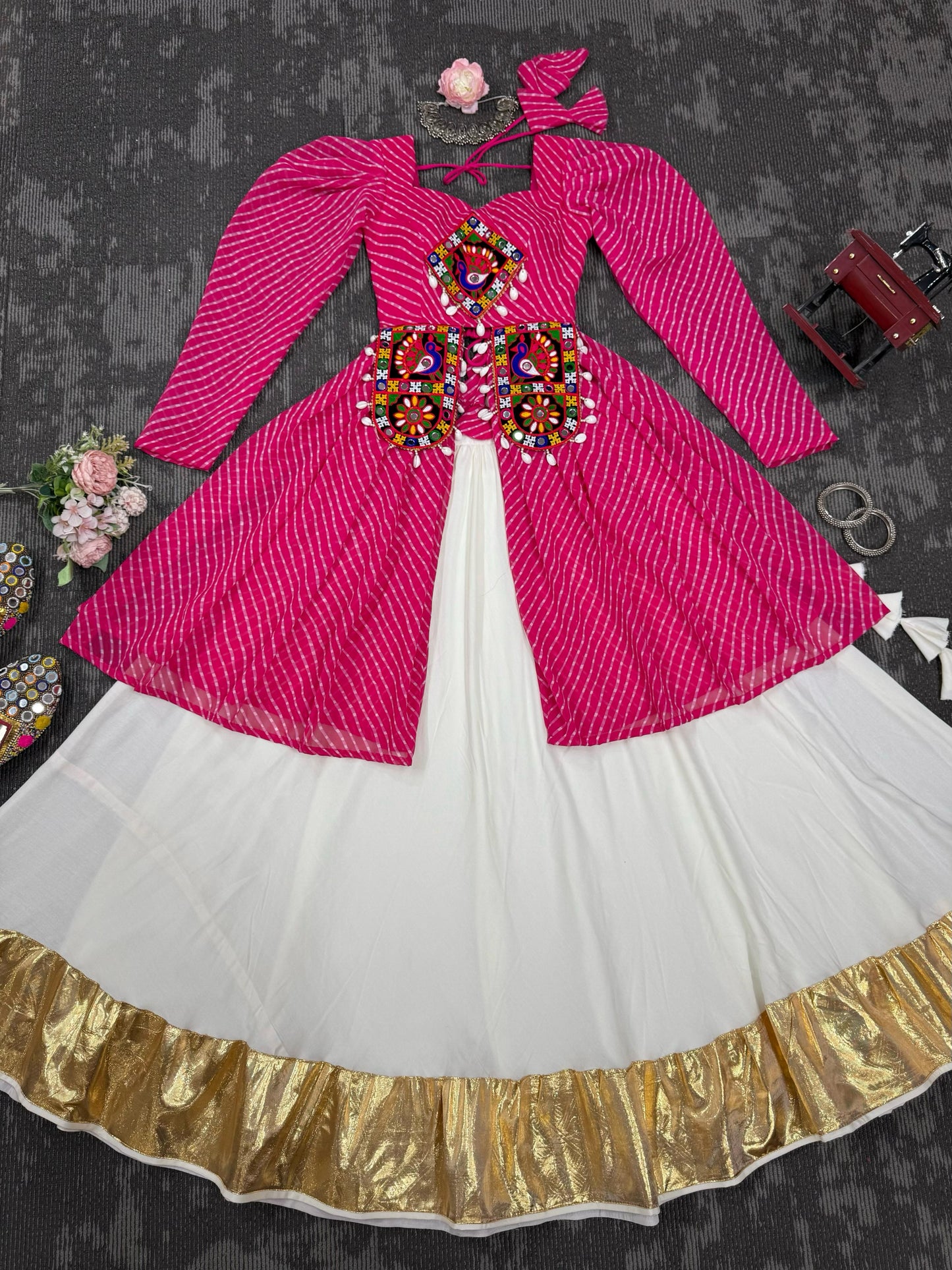 Beautiful Navratri Wear Top + lehenga