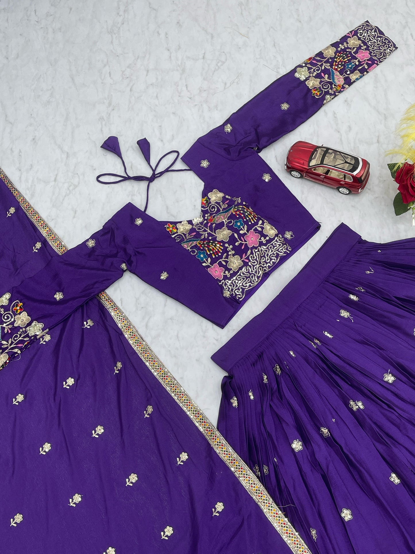 Festival Lehenga Choli in chinon silk fabric