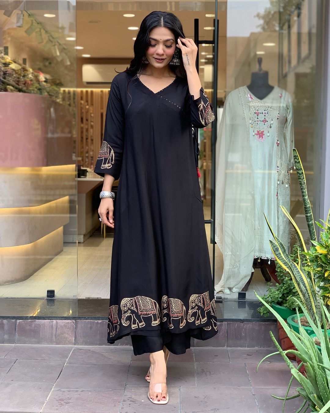 Black Color Beautiful Summer Wear Co-ord Set