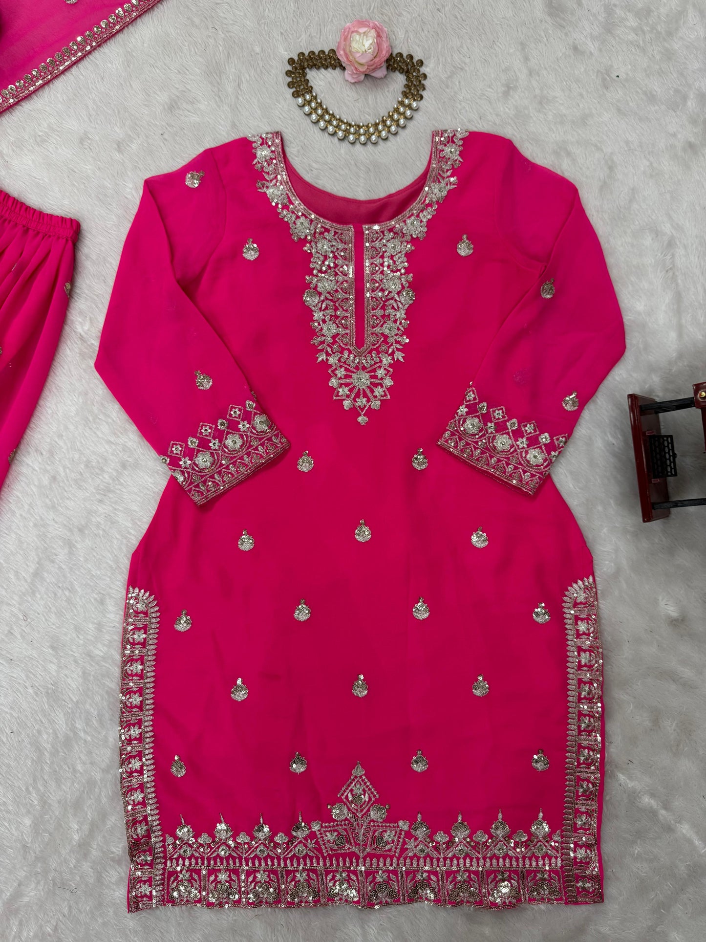 Pink Color Georgette Fabric Dress
