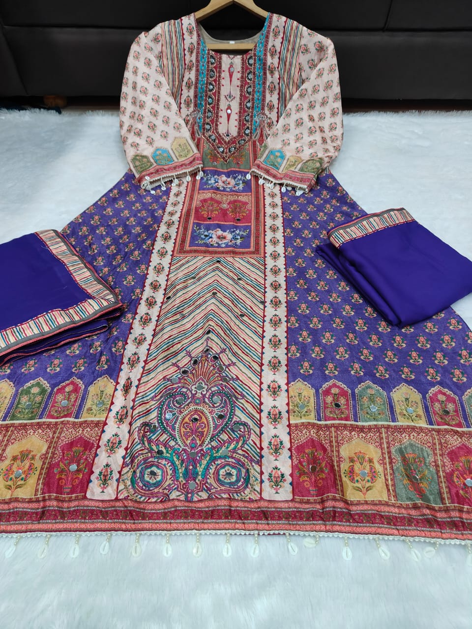 Summer Wear Dress in Chinon Fabric