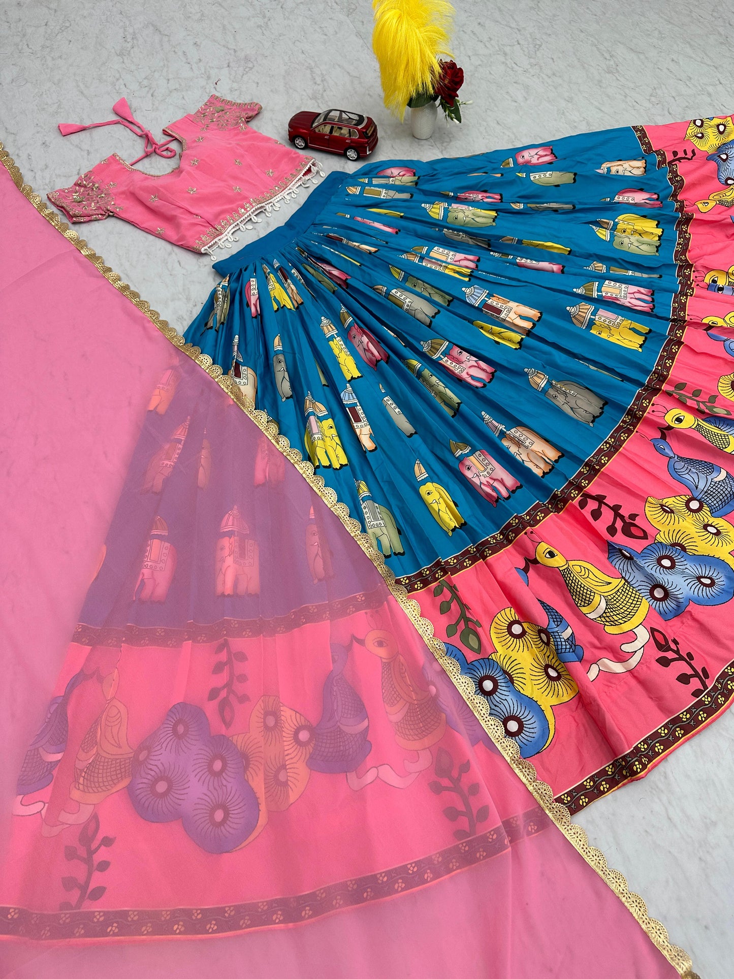 Launching festival Special Kalamkari Lehenga choli
