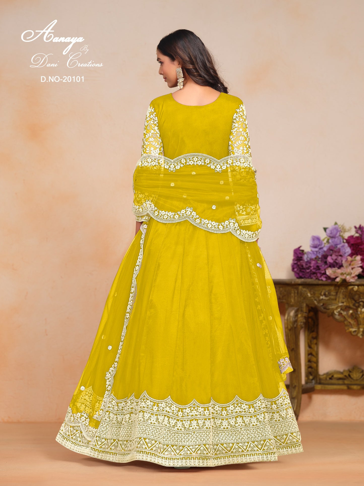 aanaya vol - 201 dress 4 piece set.
