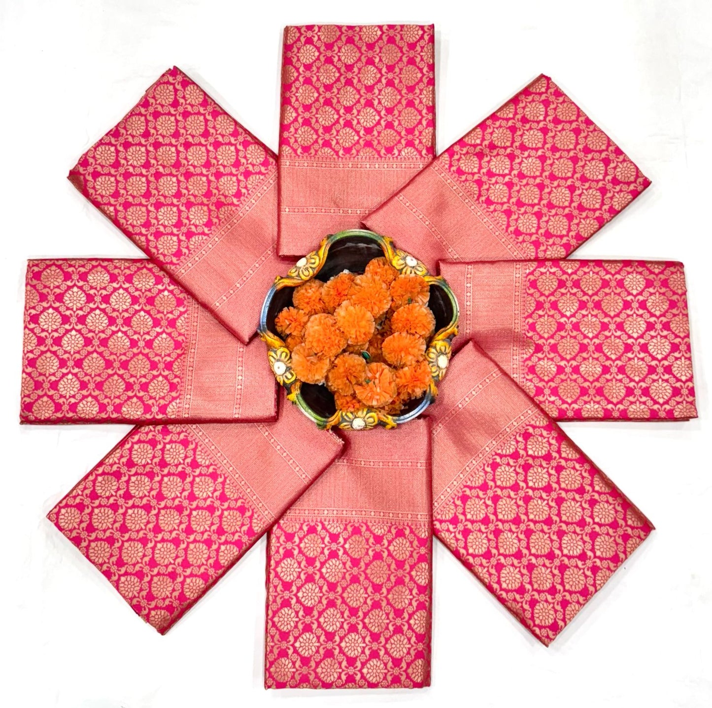 Pink Color Beautiful Partywear Bananasi Silk Saree