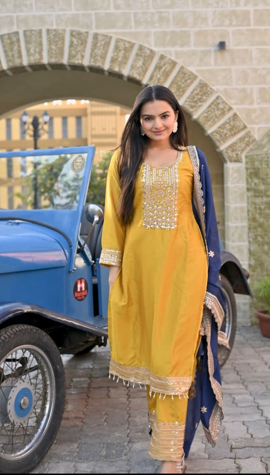 Yellow Color Dress for Haldi Function