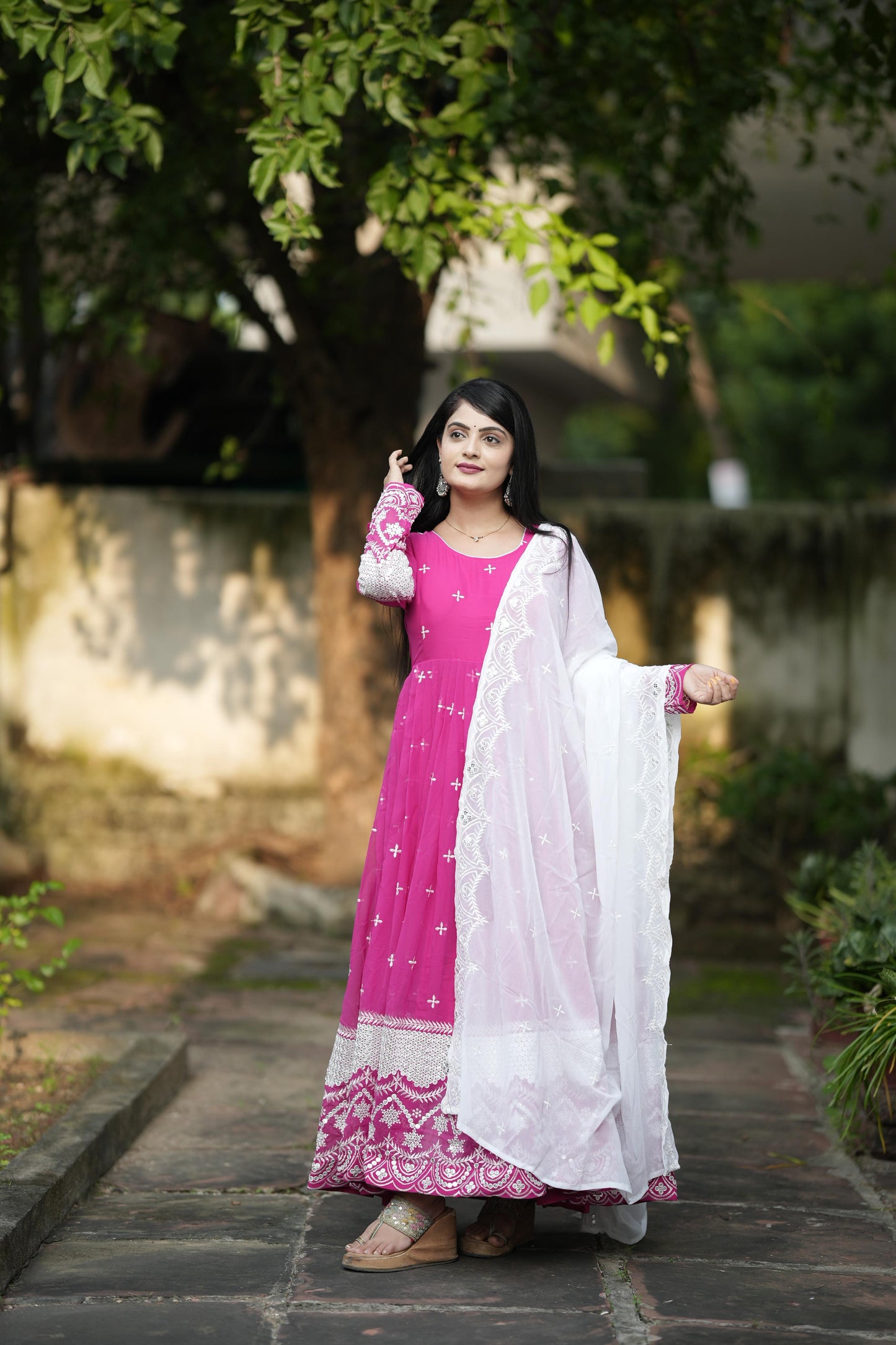 Designer Anarkali Suit Is Luxury Clothing Considered To Be High Quality Made By Thread-Sequins Embroidery