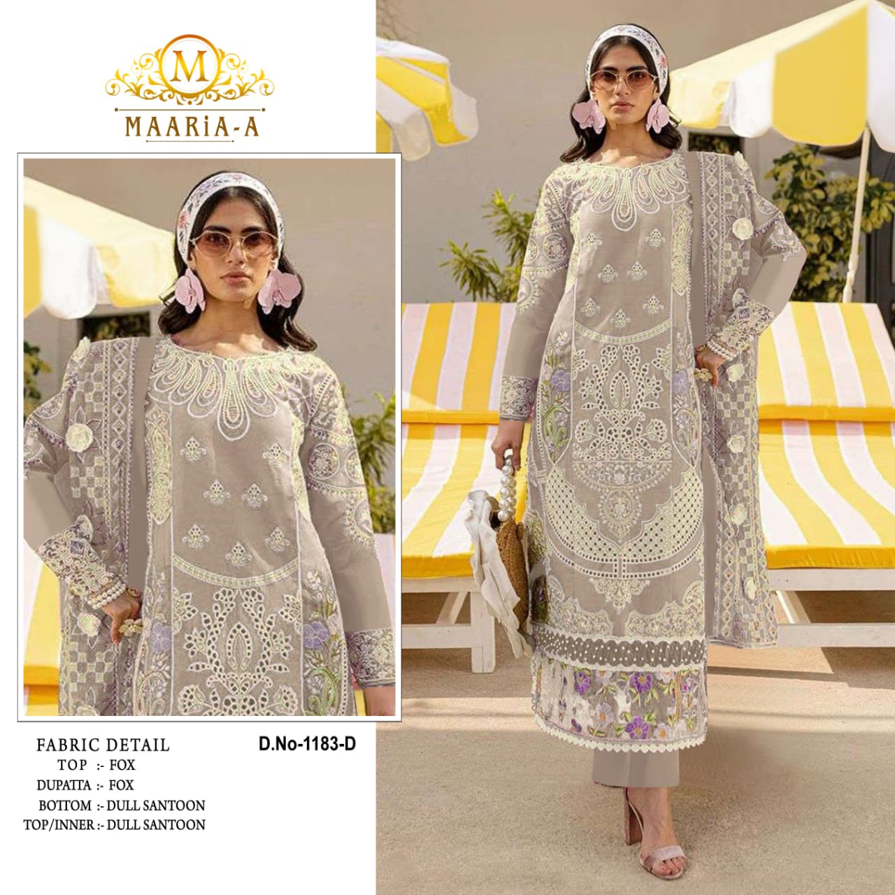 maaria 1183 dress material set to set 4 piece set