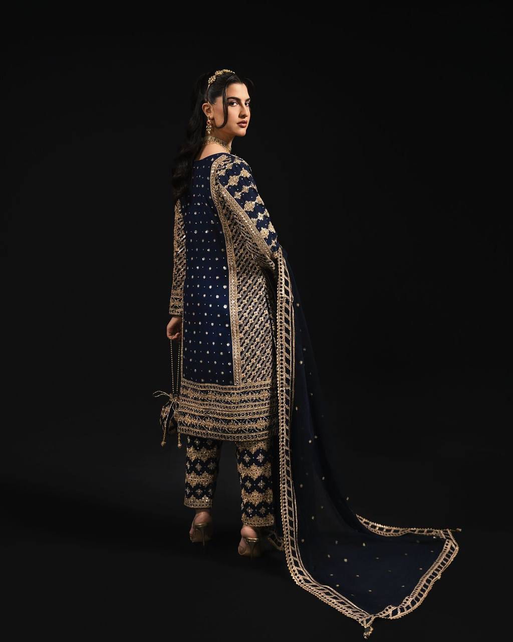 Blue Color Beautiful PArtywear Dress in Georgette Fabric