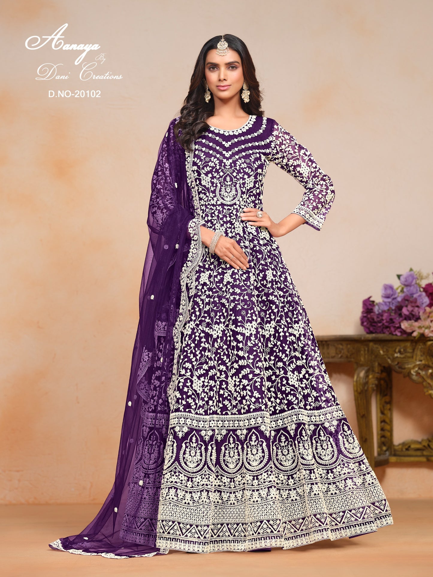 aanaya vol - 201 dress 4 piece set.
